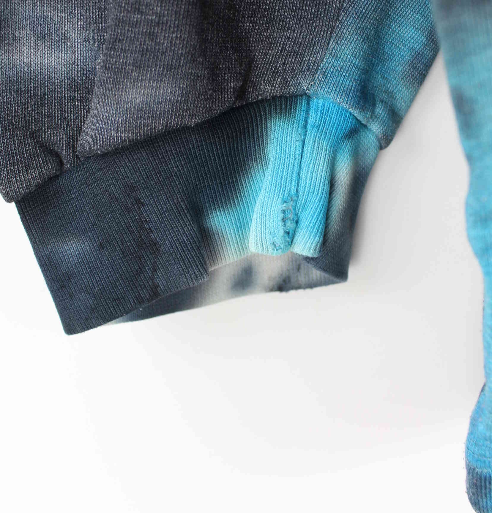 Reebok 90s Vintage Tie Dye Half Zip Sweater Blau M (detail image 3)