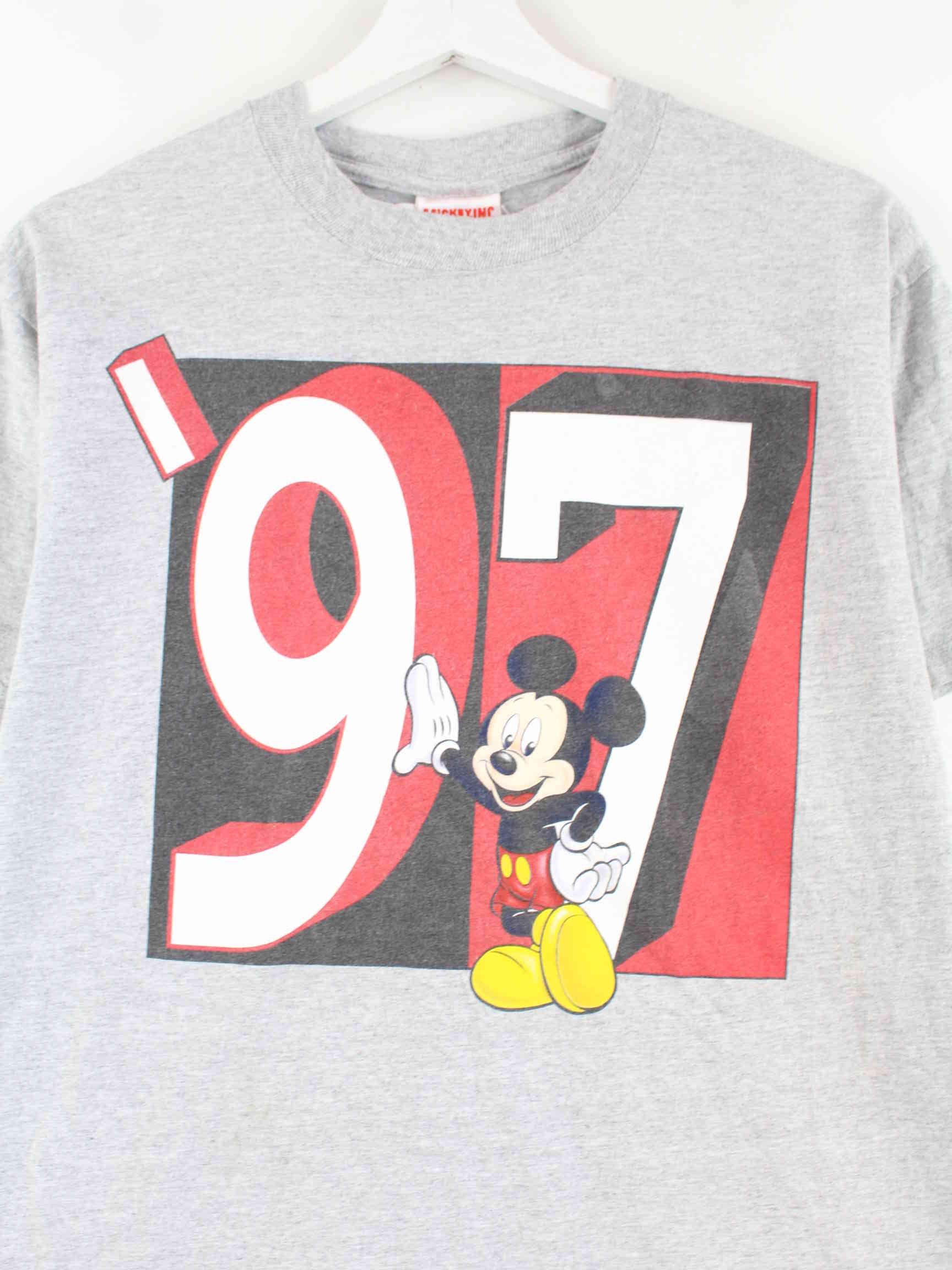 Disney 1997 Vintage Mickey Print T-Shirt Grau M (detail image 1)