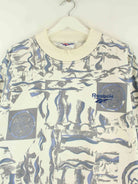 Reebok 90s Vintage Crazy Pattern Sweater Beige L (detail image 1)