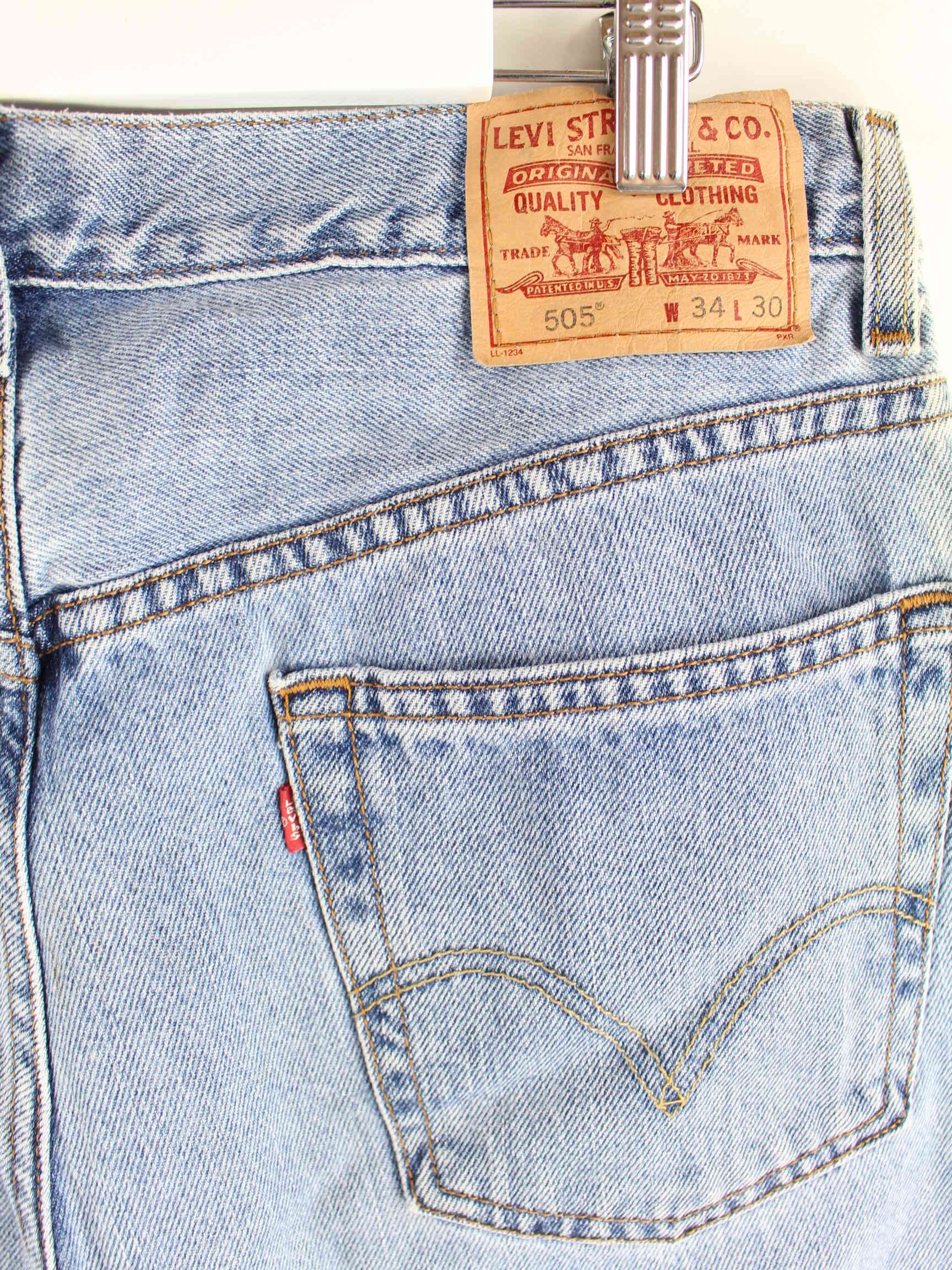 Levi's 505 Regular Fit Jeans Blau W34 L30 (detail image 3)