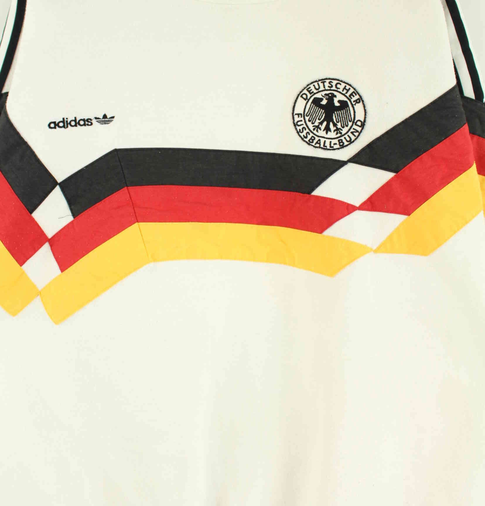 Adidas 80s Vintage Deutschland Embroidered Sweater Weiß XL (detail image 1)