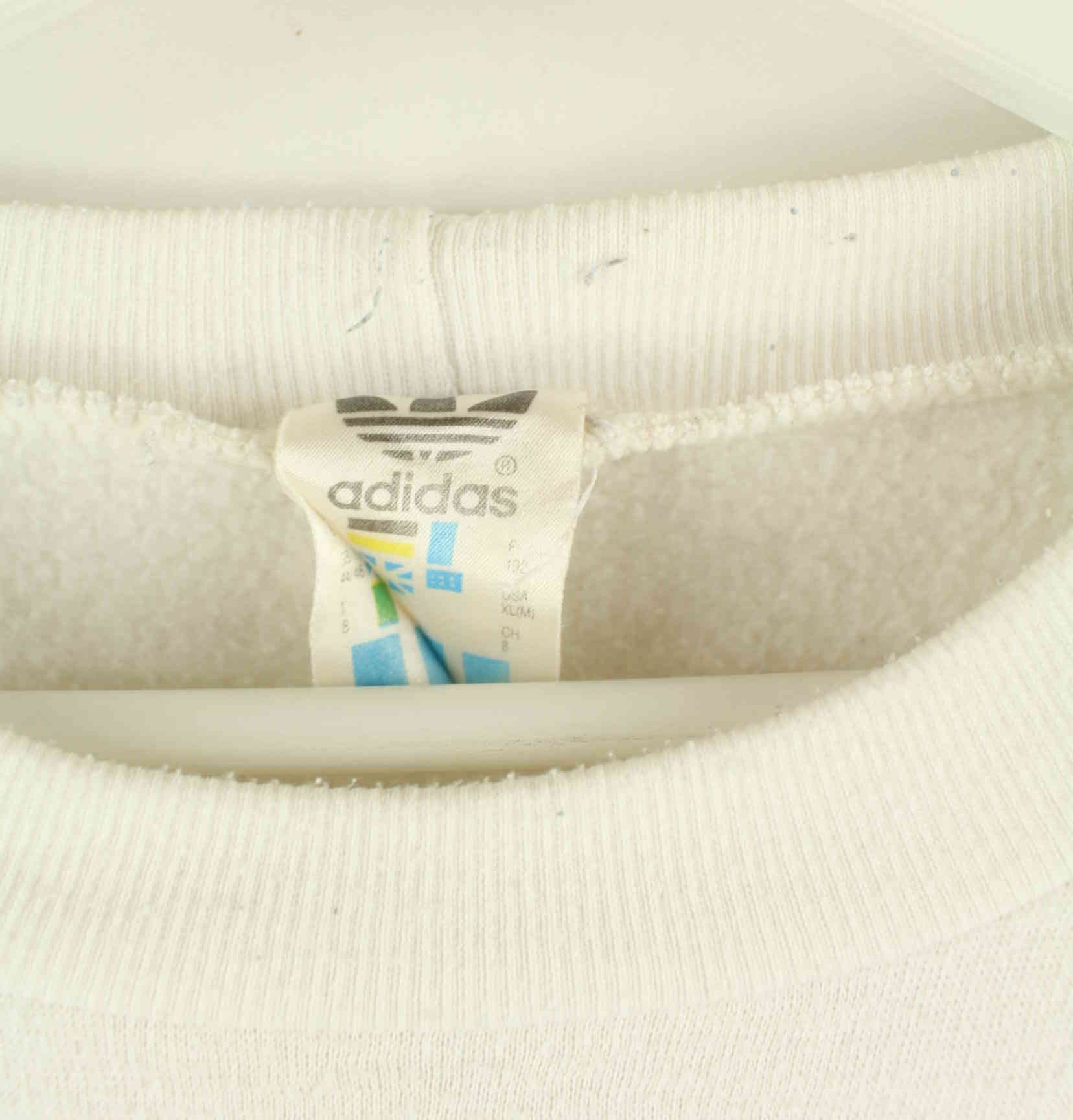 Adidas 80s Vintage Deutschland Embroidered Sweater Weiß XL (detail image 2)
