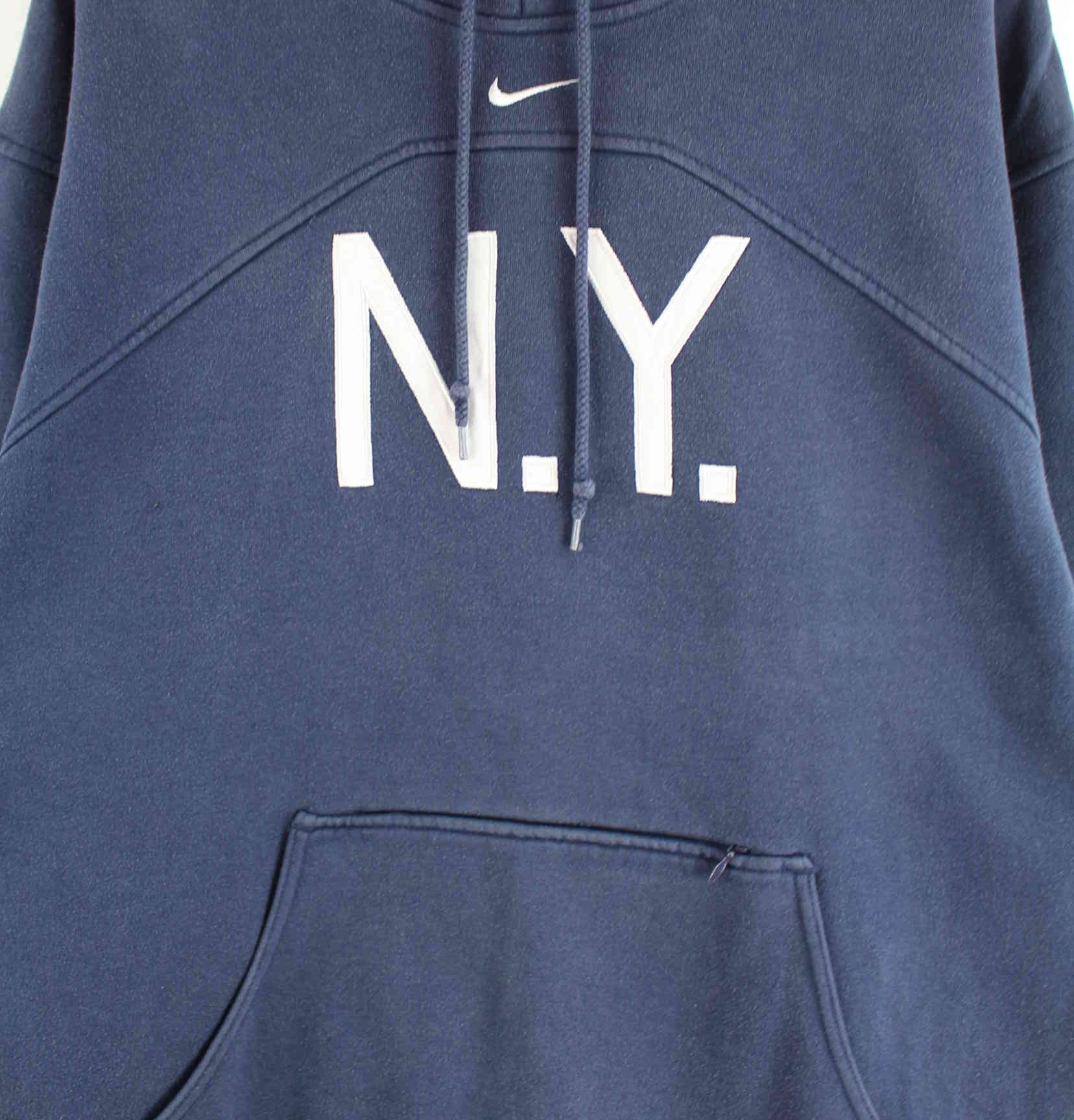 Nike y2k Center Swoosh Yankees Hoodie Blau L (detail image 1)