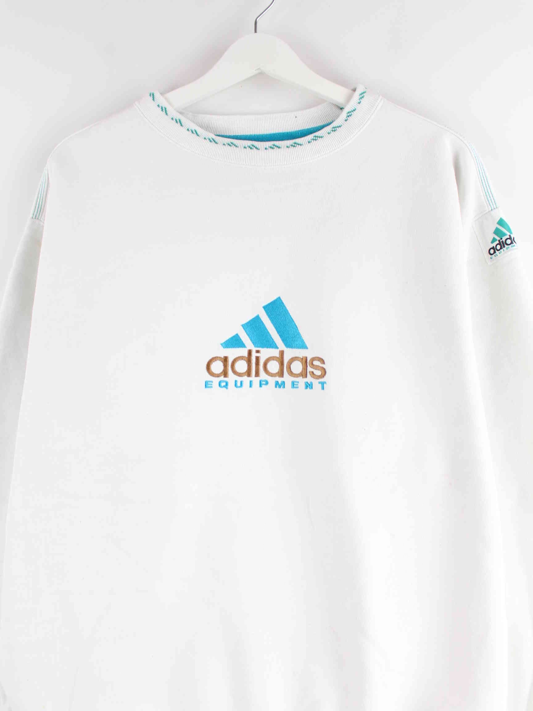 Adidas Equipment 90s Vintage Embroidered Sweater Weiß L (detail image 1)