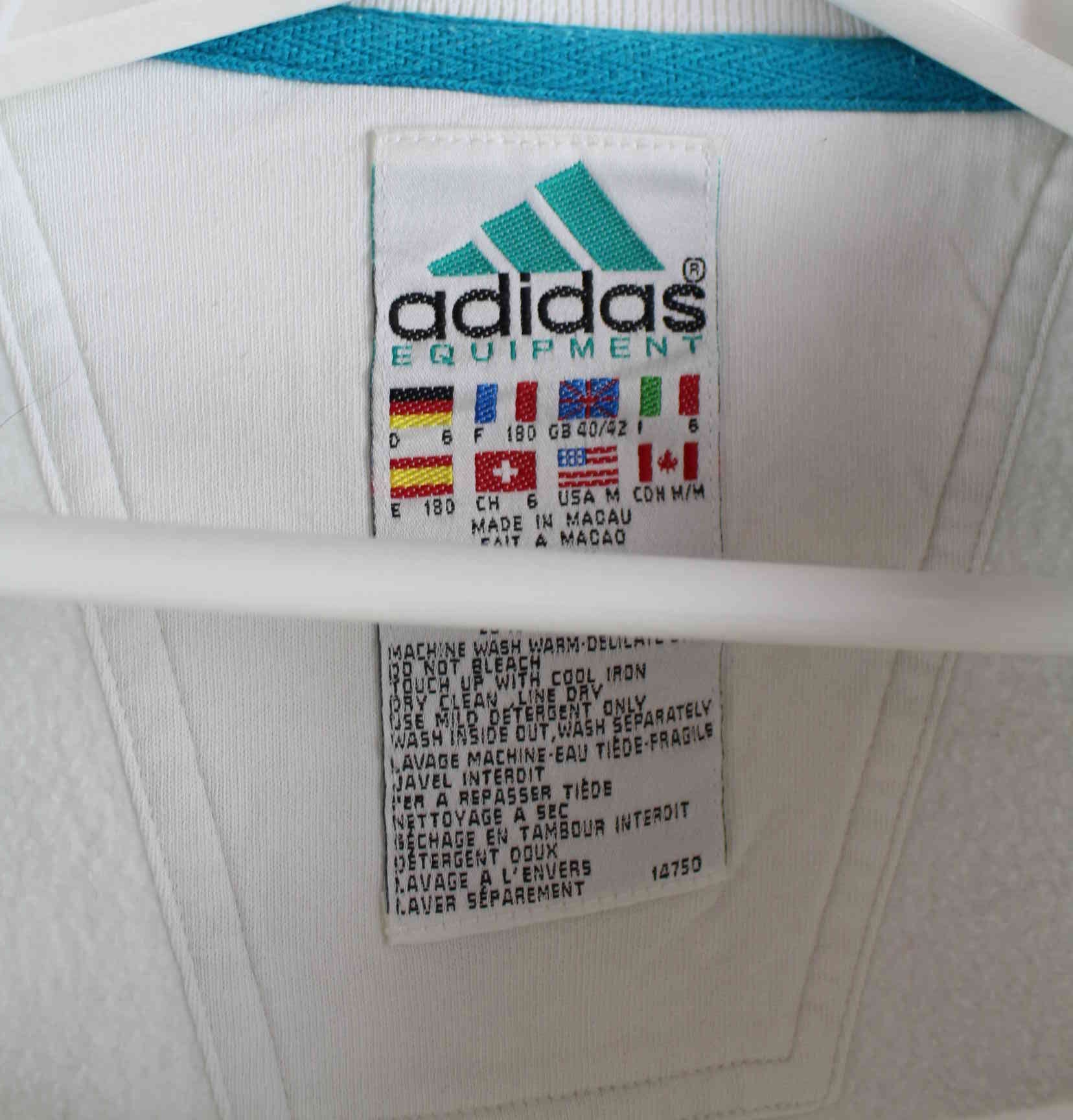 Adidas Equipment 90s Vintage Embroidered Sweater Weiß L (detail image 4)