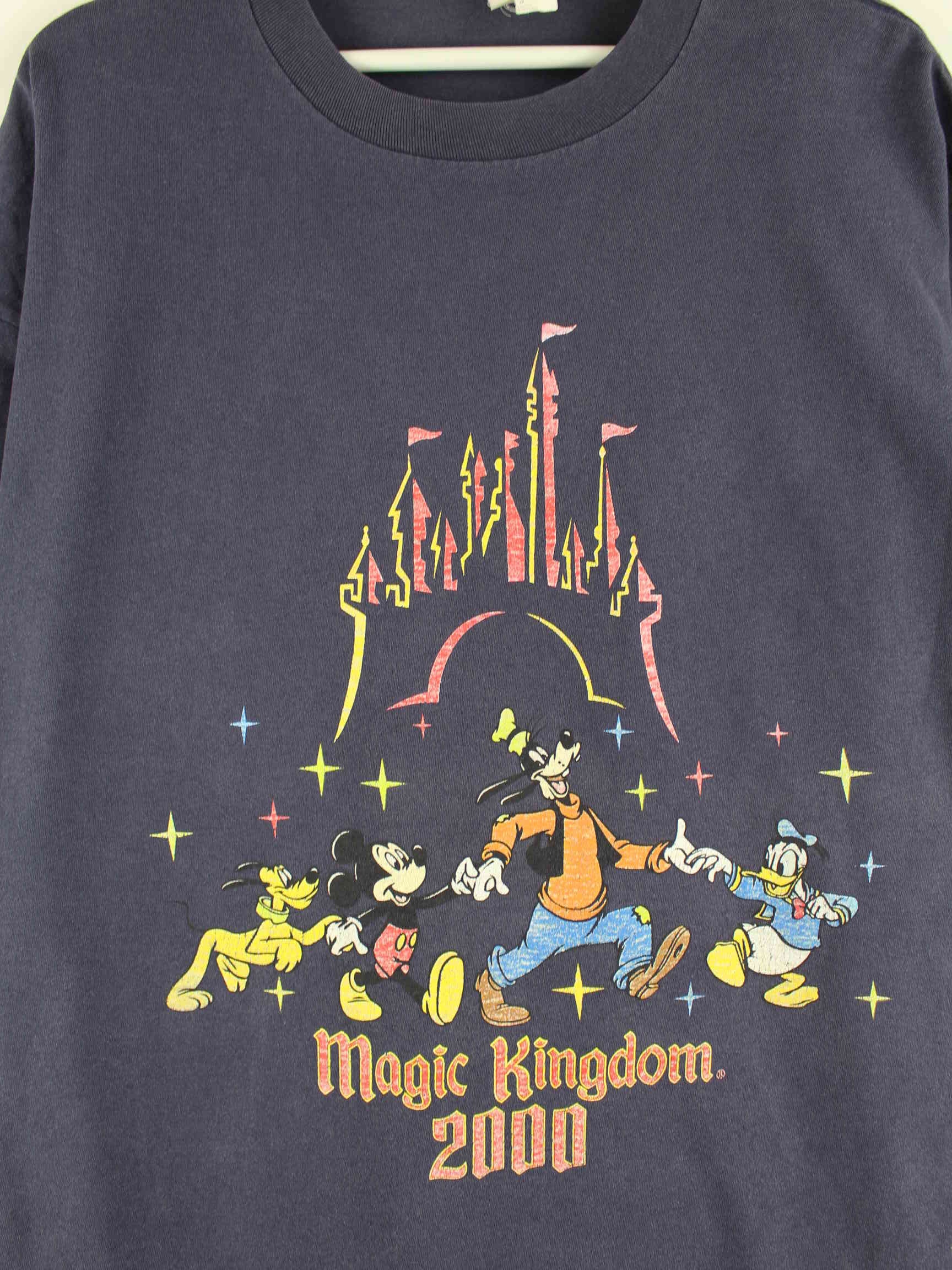 Disney 2000 Vintage Tommorowland Magic Print T-Shirt Blau XXL (detail image 1)