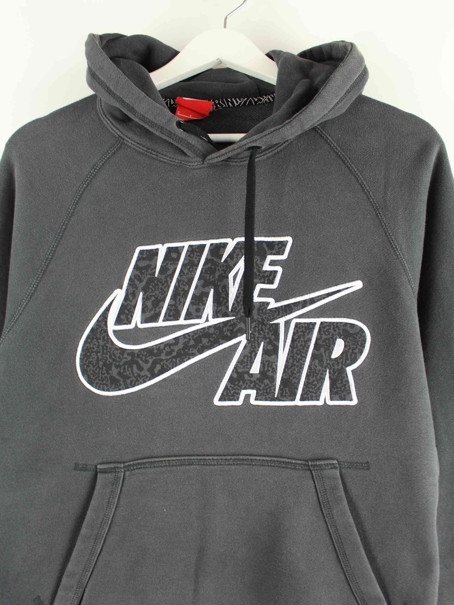 nike air hoodie grey and black