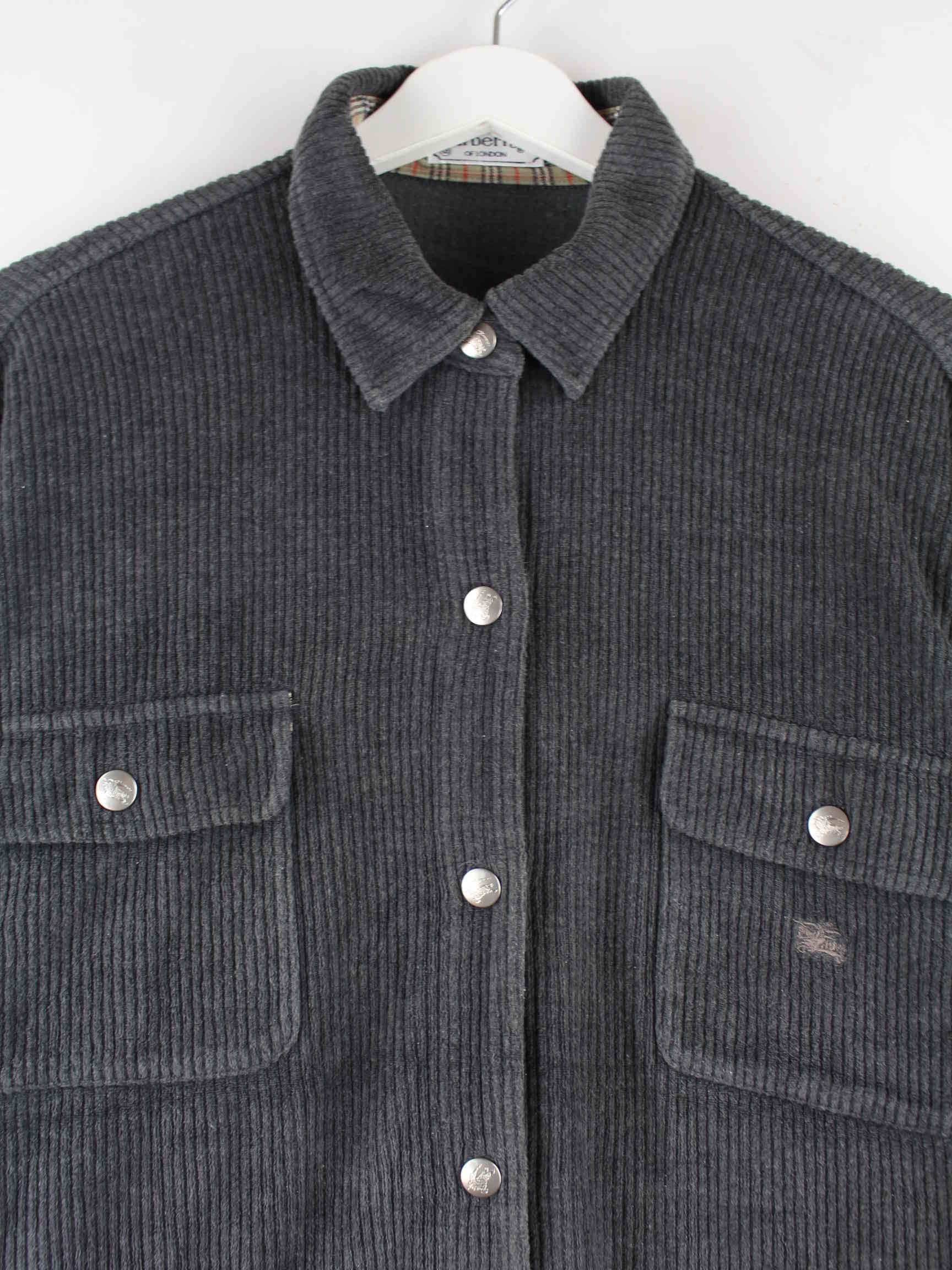 Burberry 90s Vintage Cord Hemd Grau S (detail image 1)