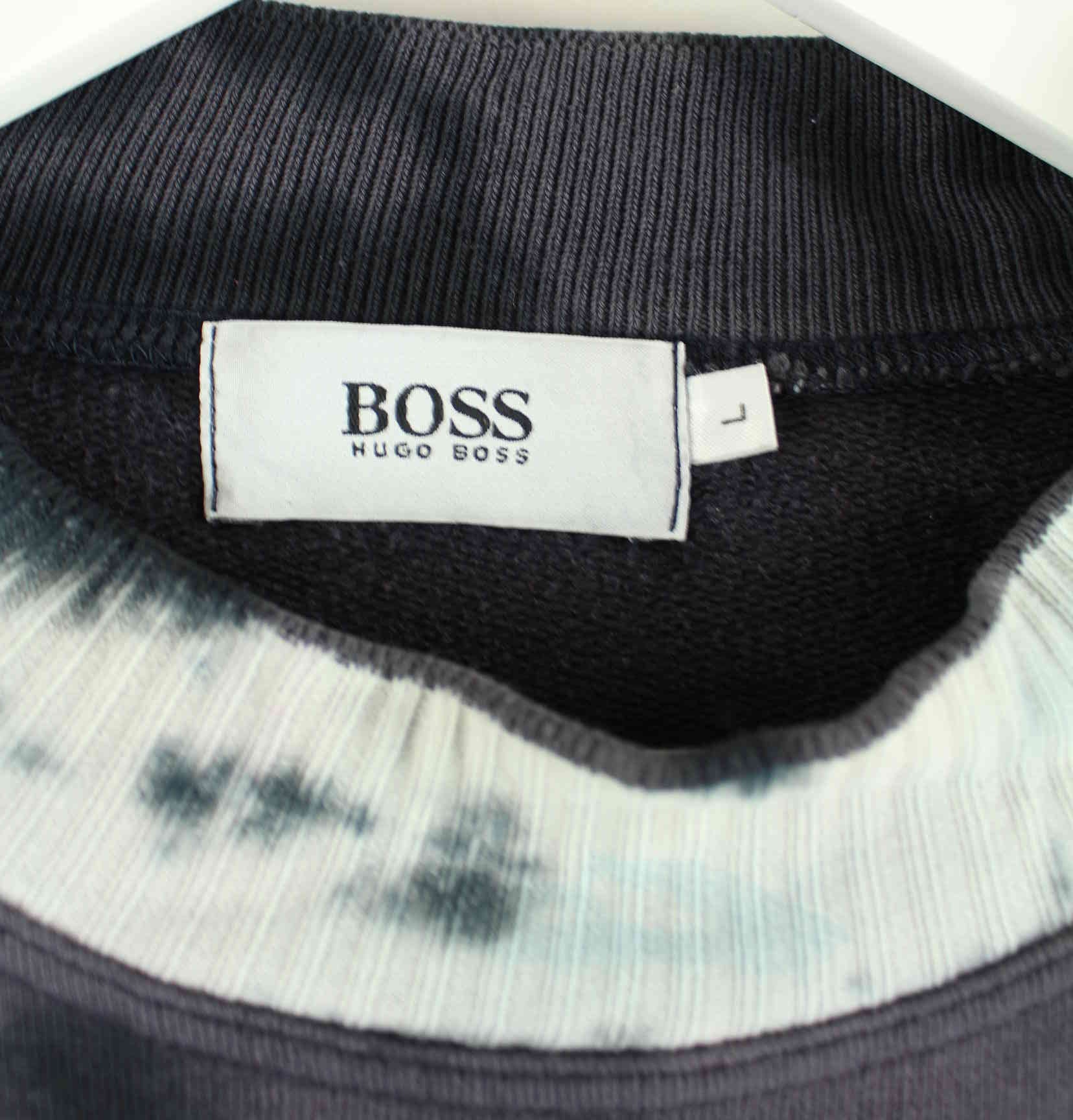 Hugo Boss 90s Vintage Embroidered Tie Dye Sweater Lila L (detail image 2)
