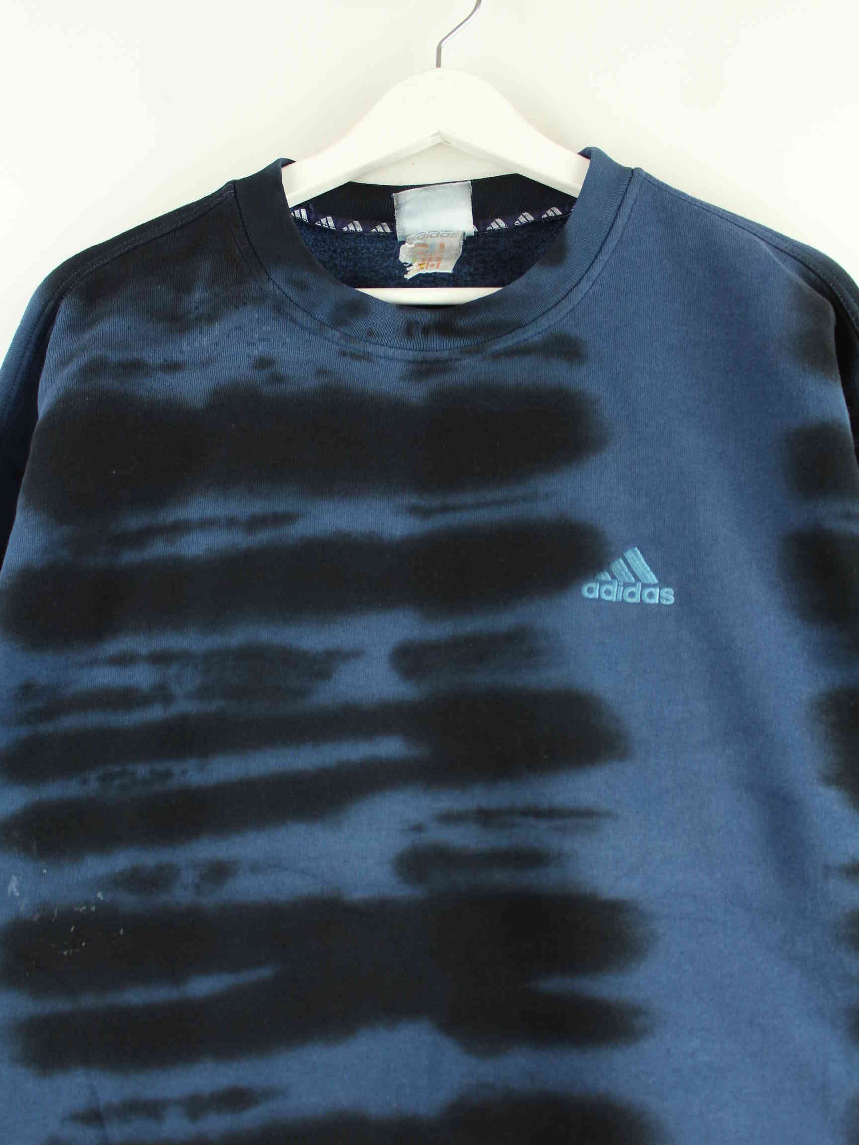 Adidas 90s Vintage Tie Dye Sweater Blau M (detail image 1)