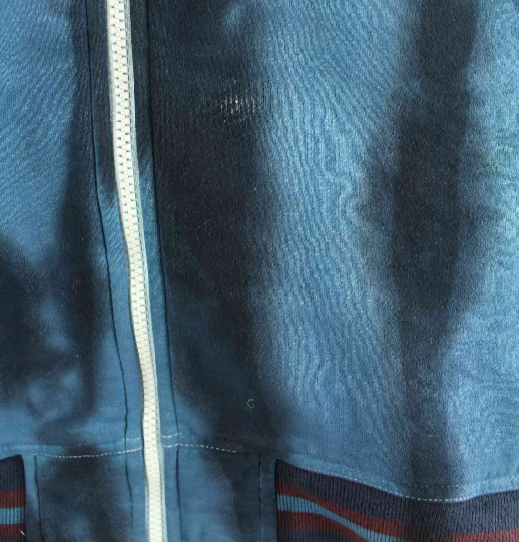 Adidas y2k Embroidered Tie Dye Zip Hoodie Blau XL (detail image 2)