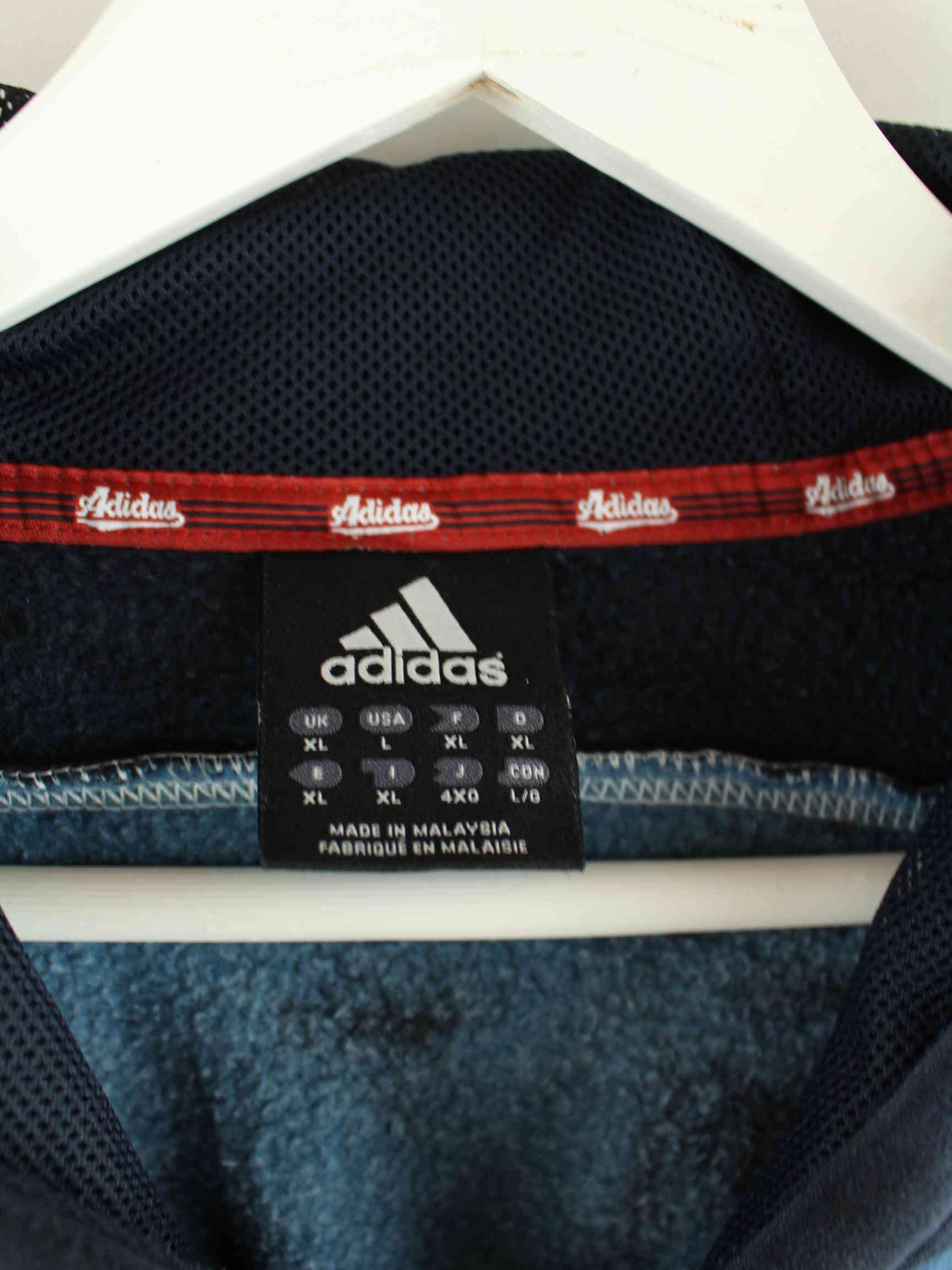 Adidas y2k Embroidered Tie Dye Zip Hoodie Blau XL (detail image 4)