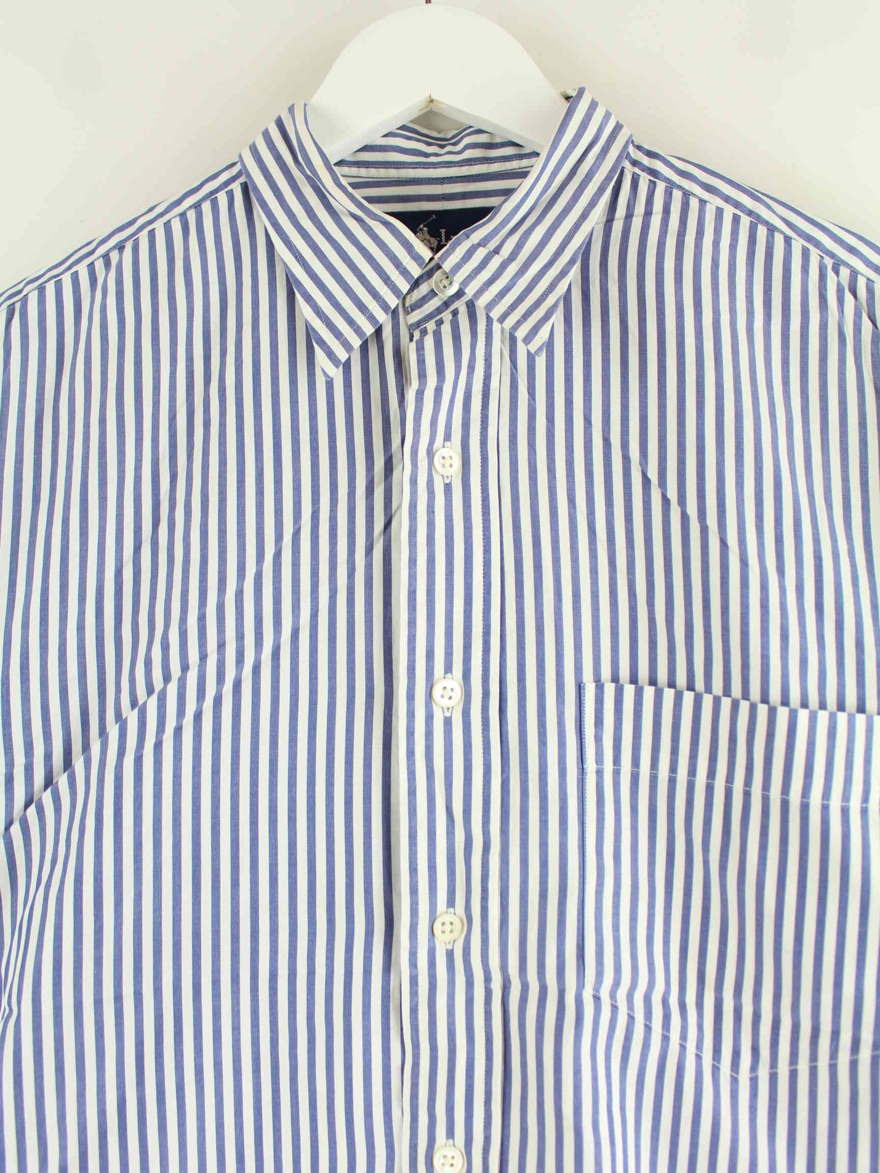 Ralph Lauren 90s Vintage Striped Hemd Blau XS (detail image 1)