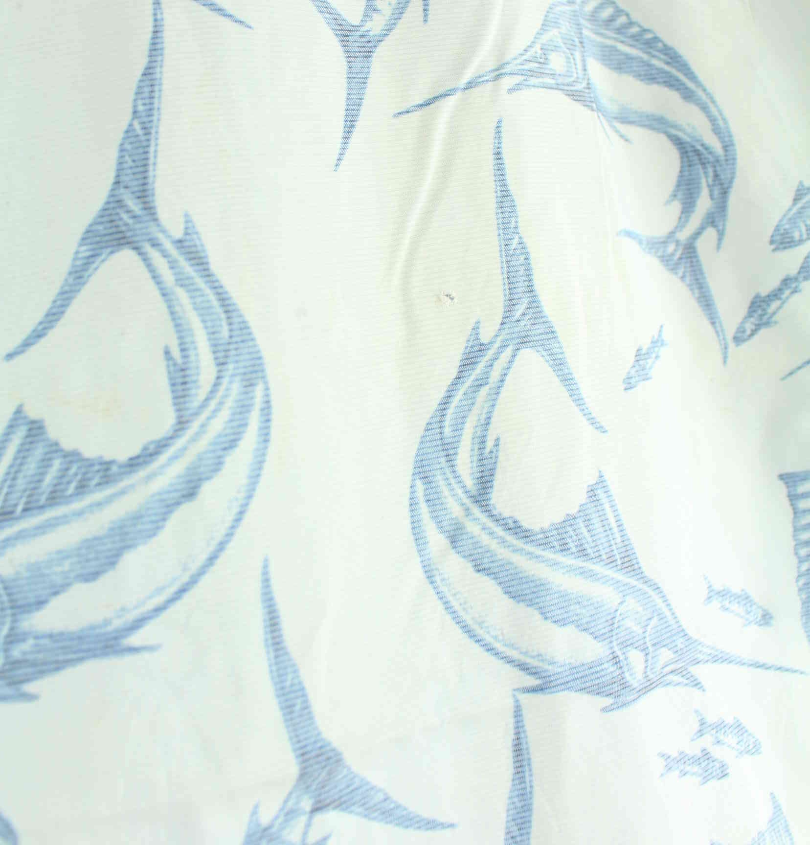 Vintage Sailfish Pattern Hawaii Hemd Blau M (detail image 4)