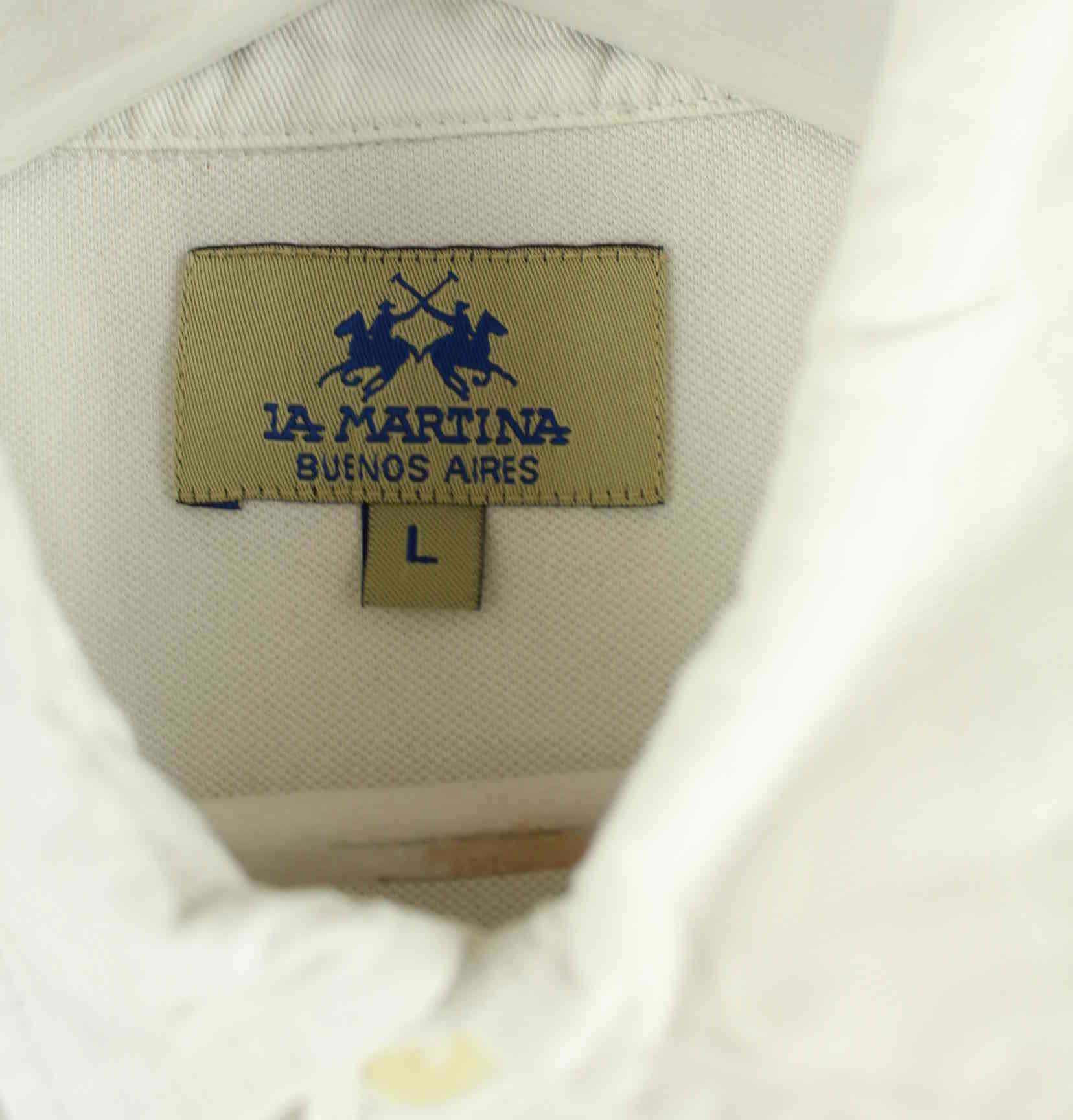 La Martina Embroidered Polo Weiß L (detail image 4)