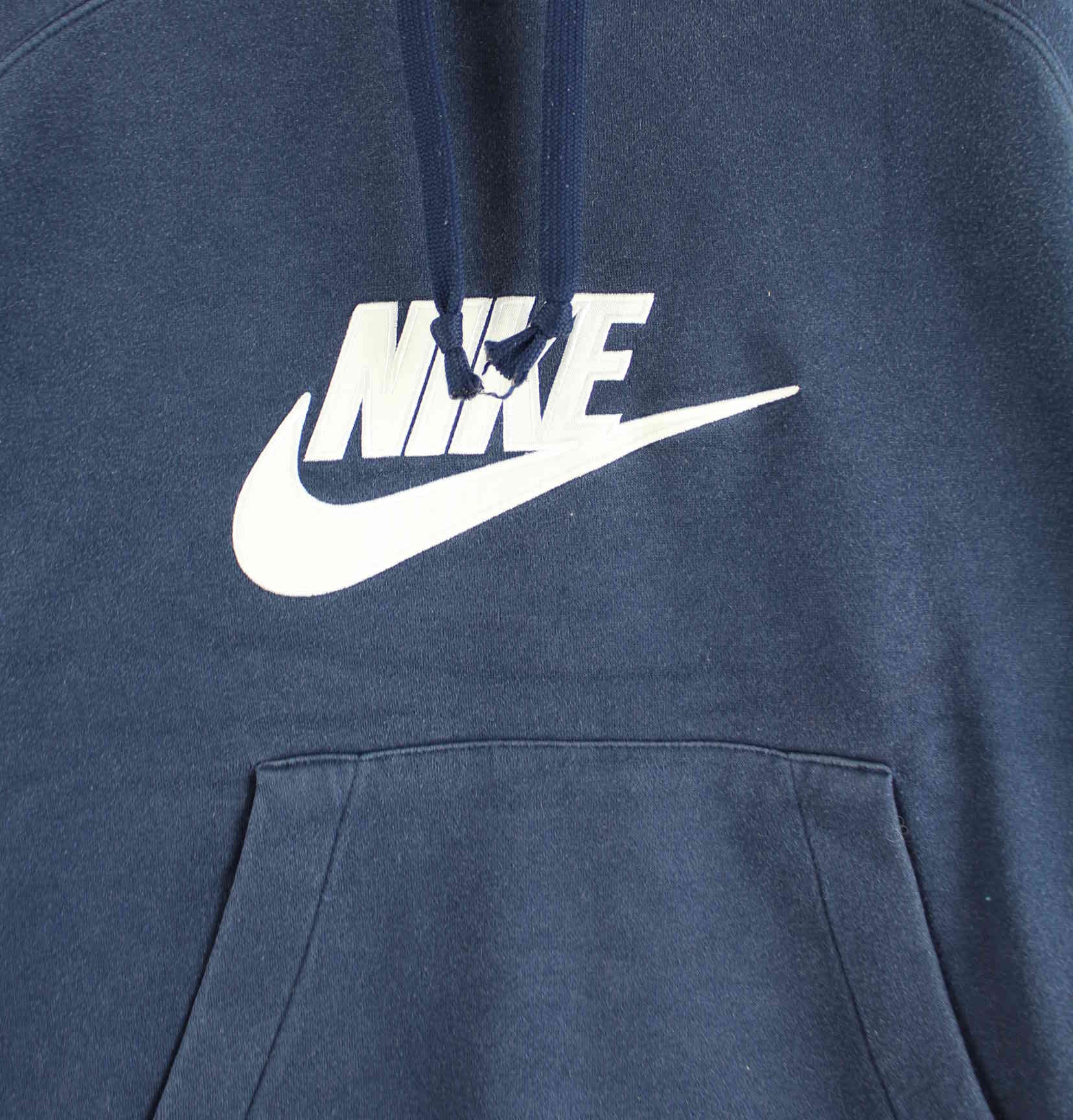 Nike 00s Big Logo Embroidered Hoodie Blau M (detail image 1)