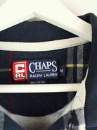 Chaps by Ralph Lauren 90s Vintage Striped Langarm Polo Blau M (detail image 2)