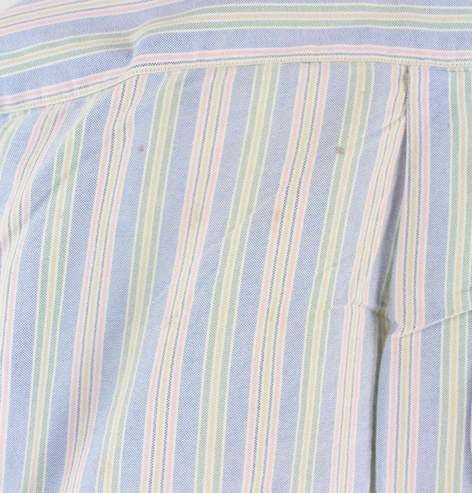 Ralph Lauren 90s Vintage Gestreiftes Hemd Blau XL (detail image 4)