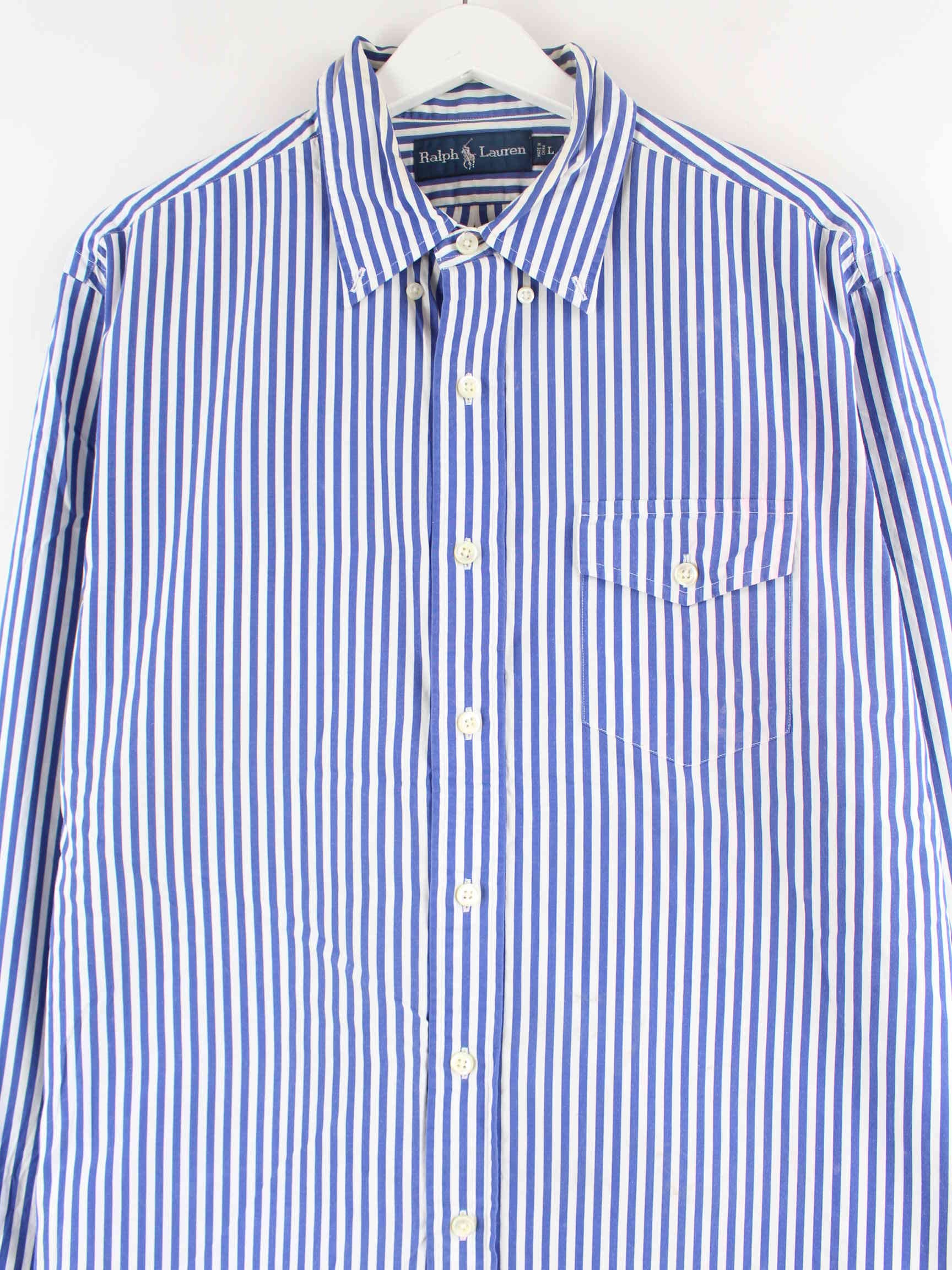 Ralph Lauren y2k Gestreiftes Hemd Blau L (detail image 1)