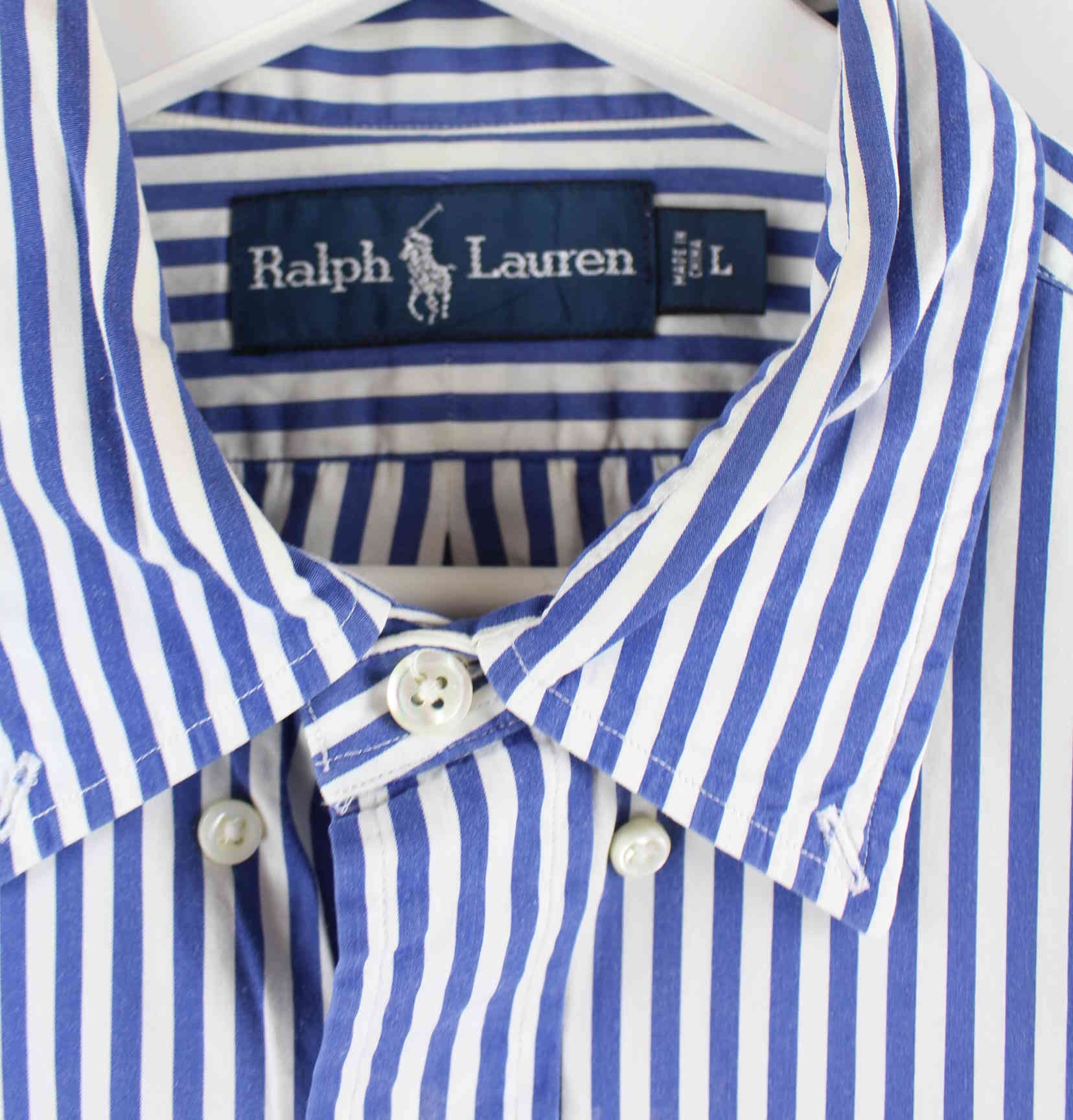 Ralph Lauren y2k Gestreiftes Hemd Blau L (detail image 2)