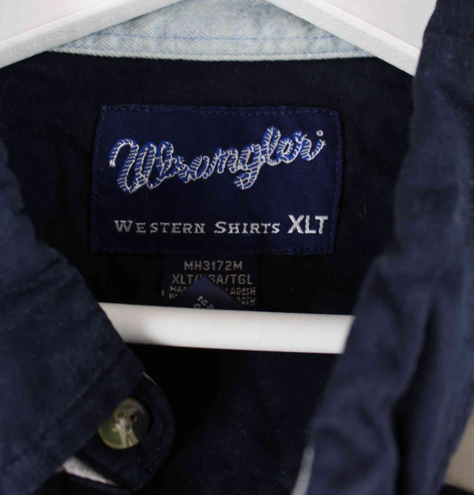 Wrangler 90s Vintage Embroidered Hemd Blau 3XL (detail image 2)