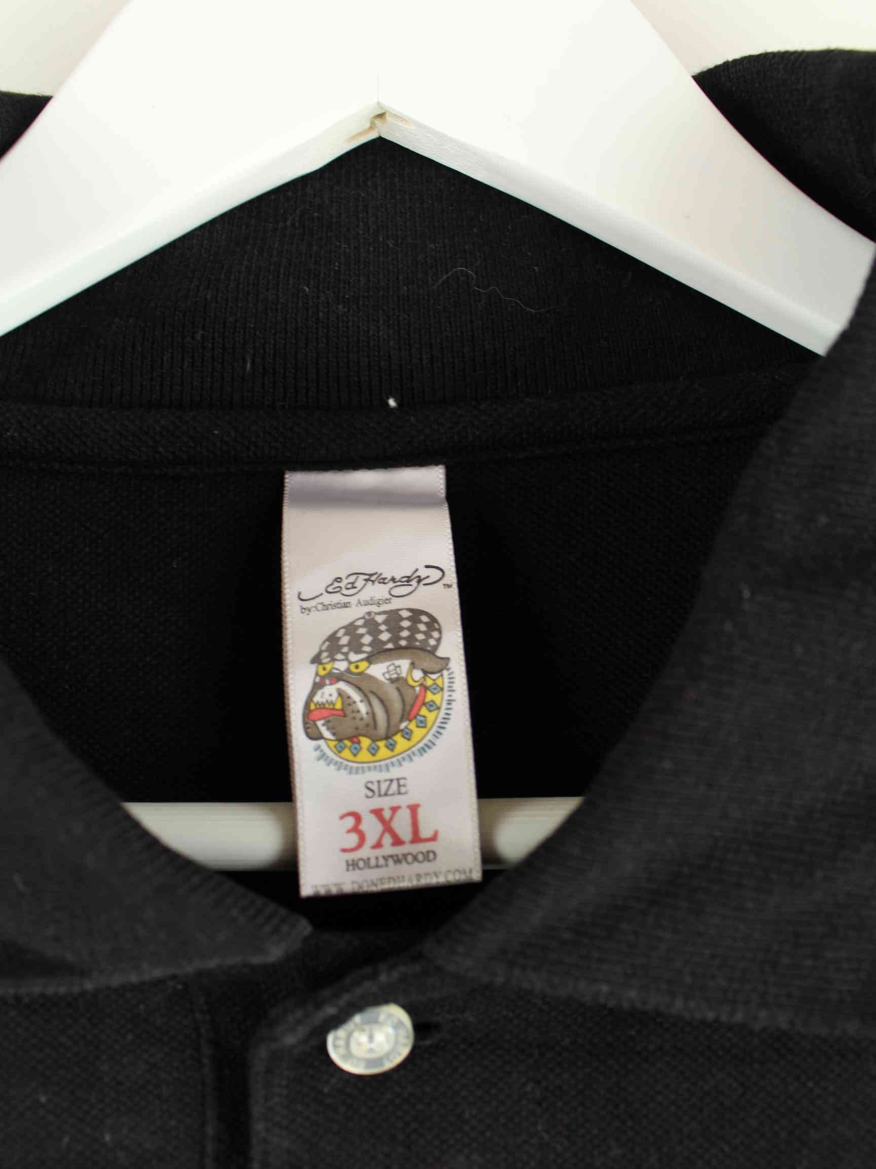 Ed Hardy y2k Embroidered Polo Schwarz 3XL (detail image 3)