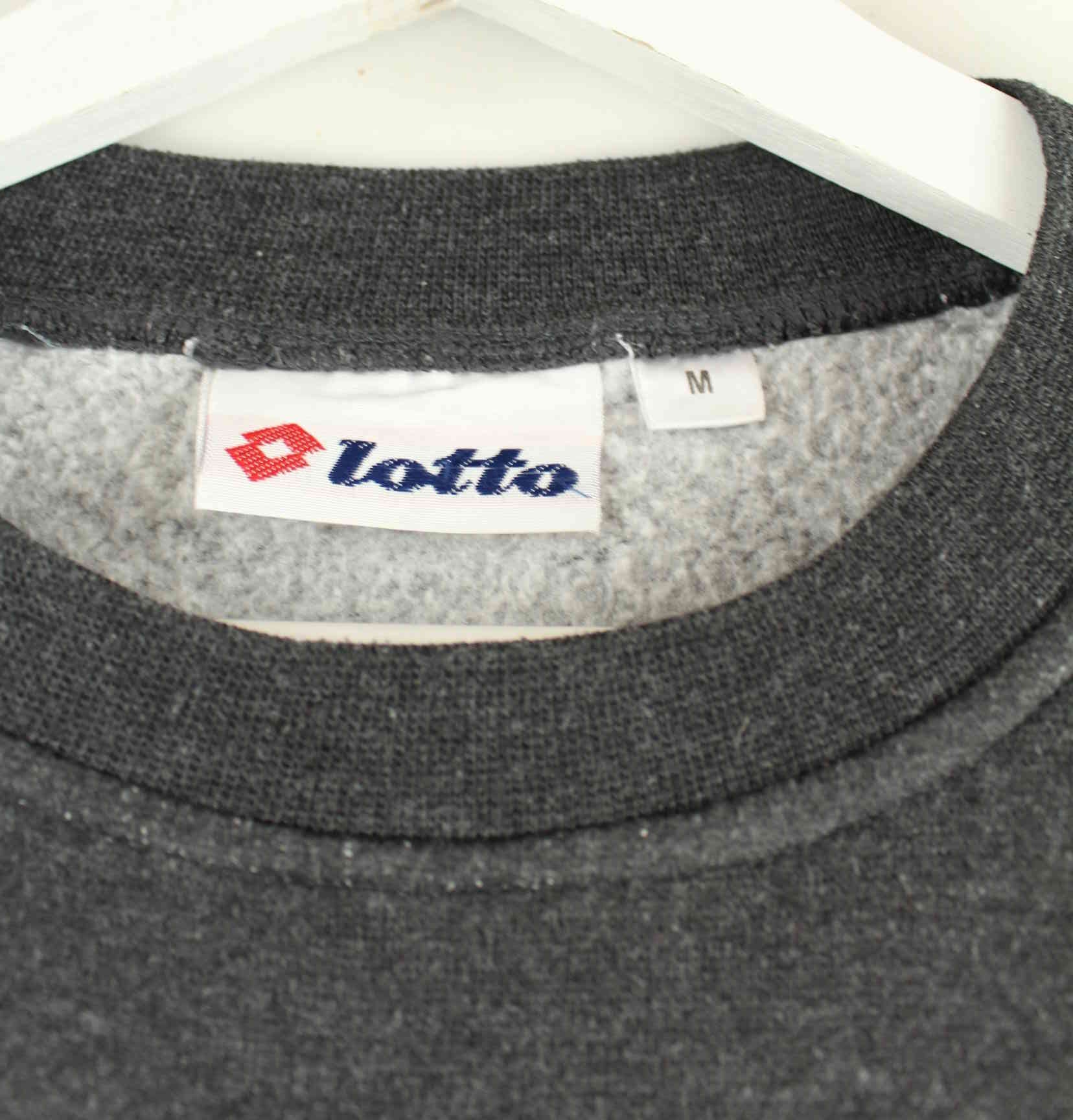 Lotto 90s Vintage Embroidered Sweater Grau M (detail image 2)