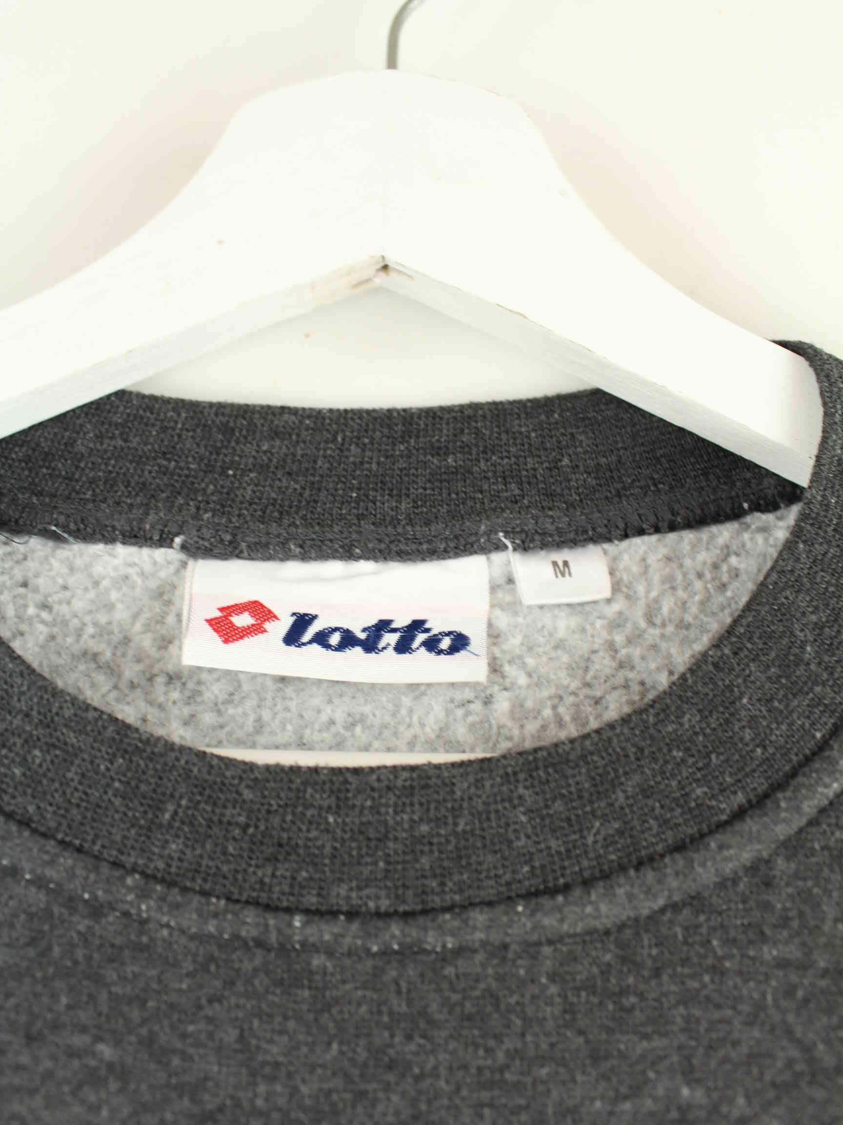 Lotto 90s Vintage Embroidered Sweater Grau M (detail image 2)