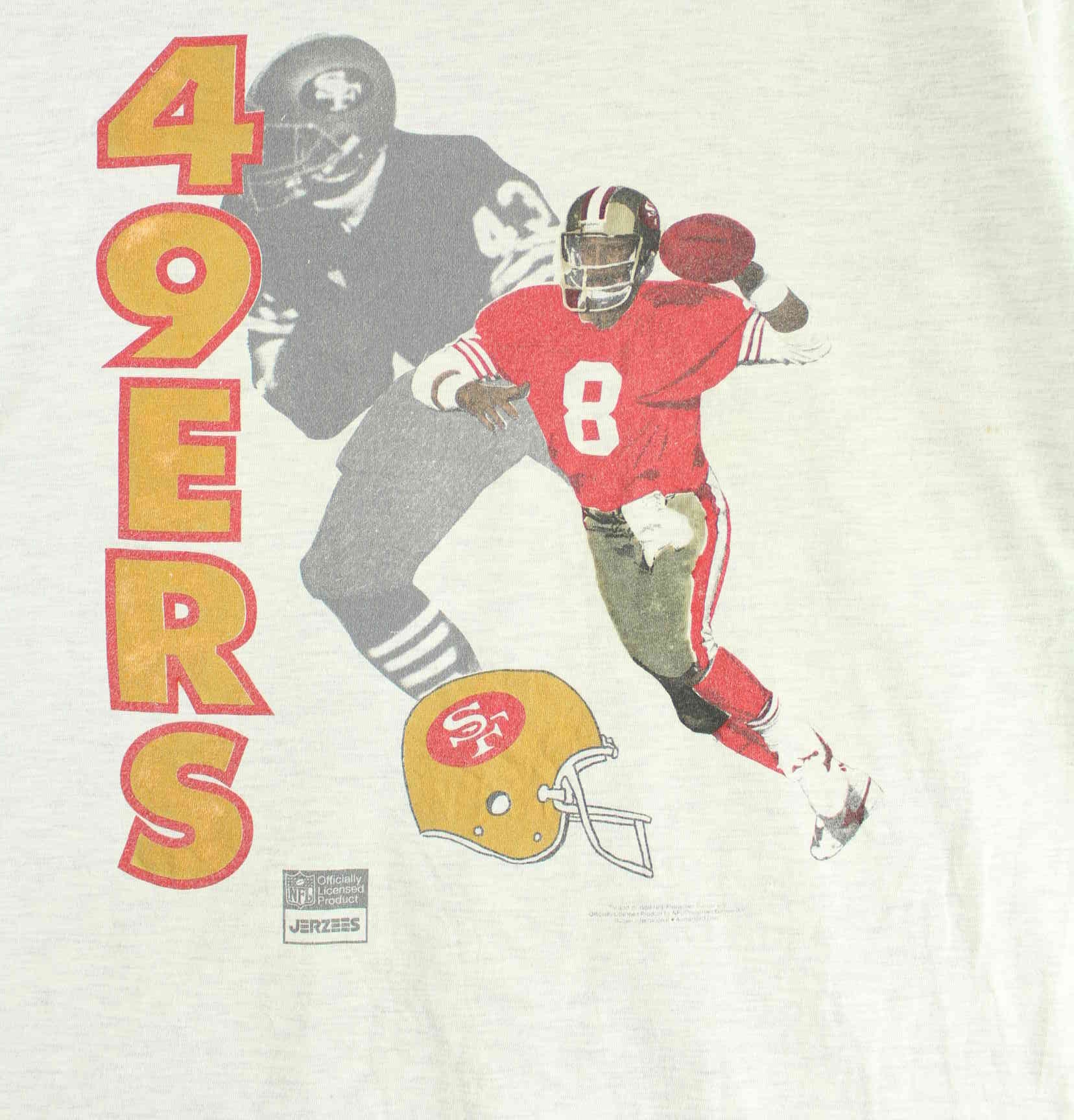 Jerzees 90s Vintage 49ers Print T-Shirt Grau XL (detail image 1)