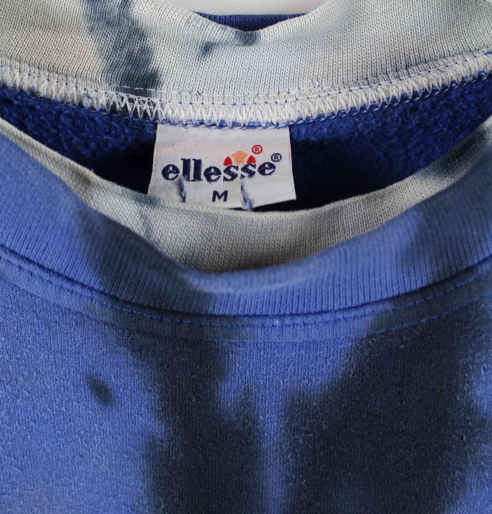 Ellesse 90s Vintage Embroidered Tie Dye Sweater Blau M (detail image 2)