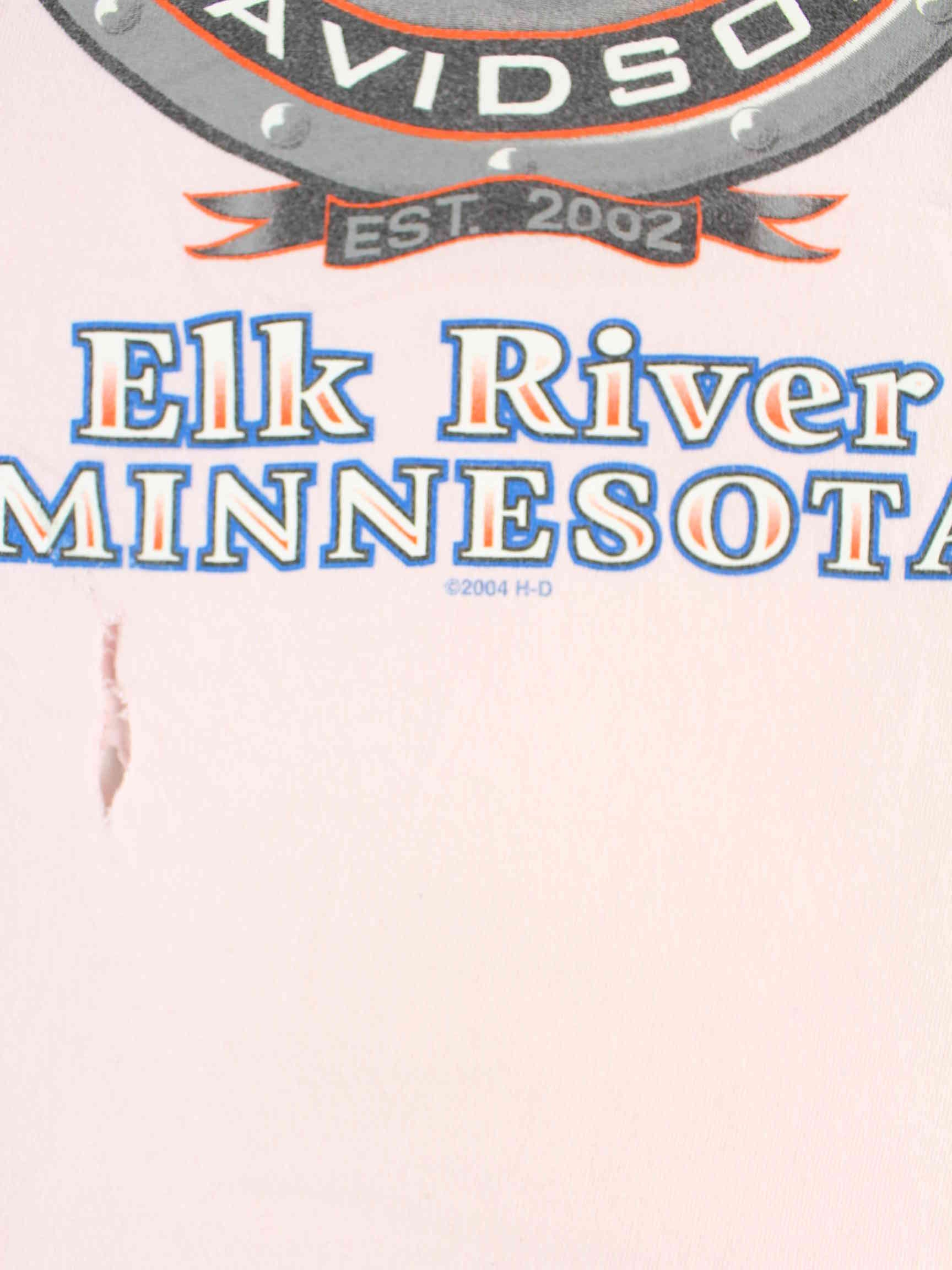 Harley Davidson 2004 Minnesota Elk River Print T-Shirt Rosa M (detail image 5)