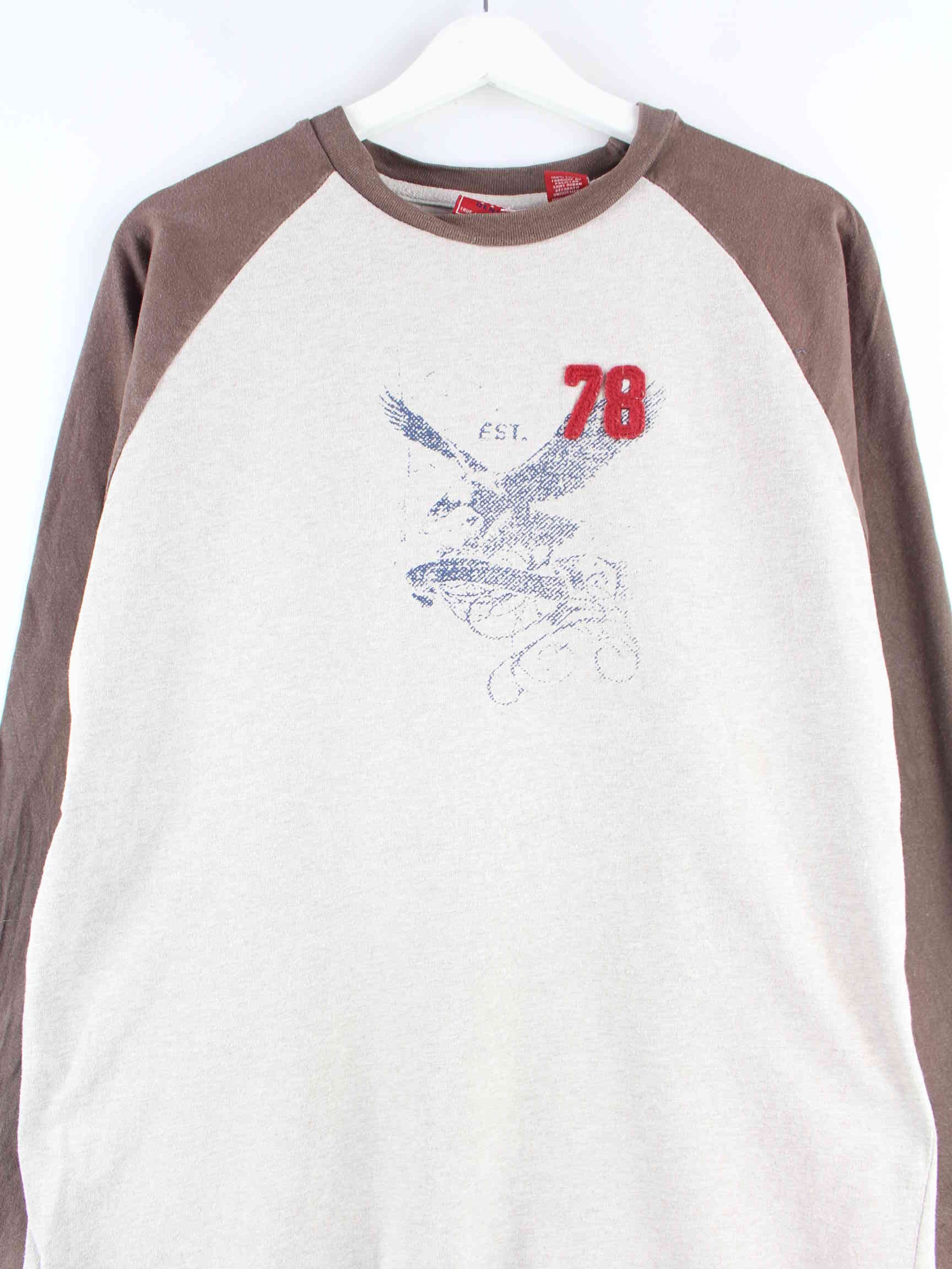 Chaps by Ralph Lauren y2k Eagle Print Sweatshirt Braun M (detail image 1)