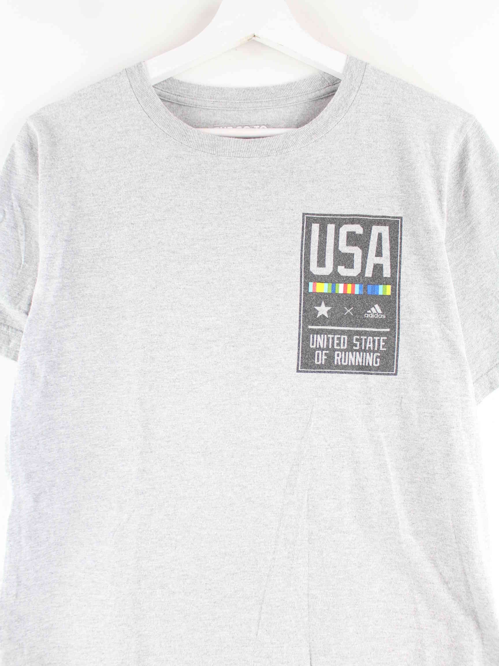Adidas US Of Running Print T-Shirt Grau S (detail image 1)