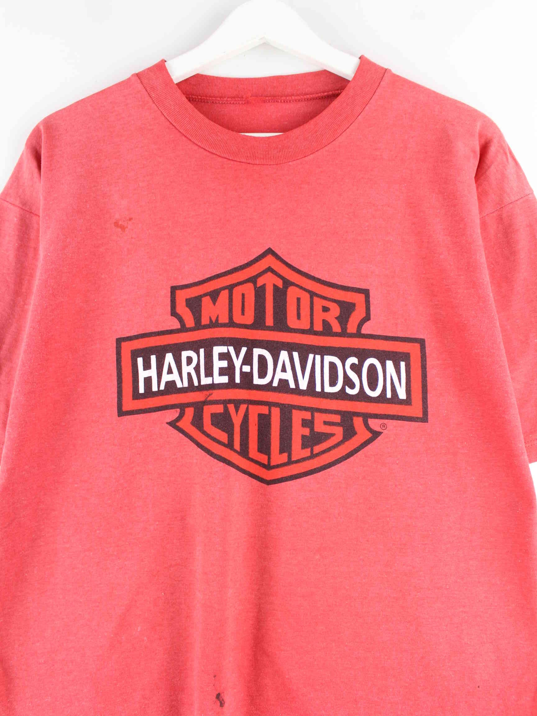 Harley Davidson y2k Print T-Shirt Rot L (detail image 1)