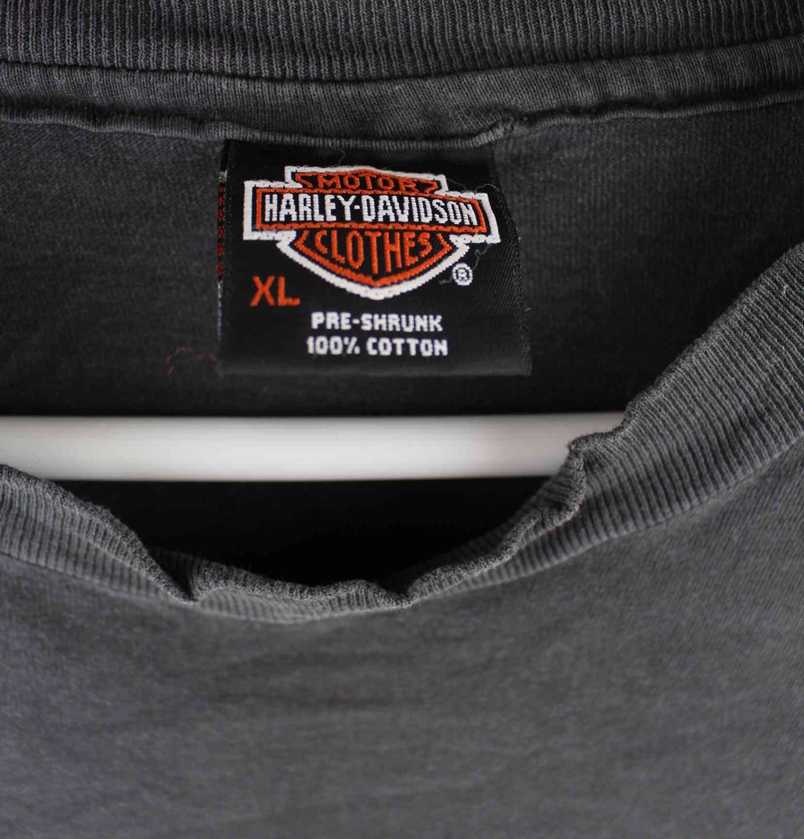 Harley Davidson y2k Santa Cruz Print T-Shirt Schwarz XL (detail image 2)