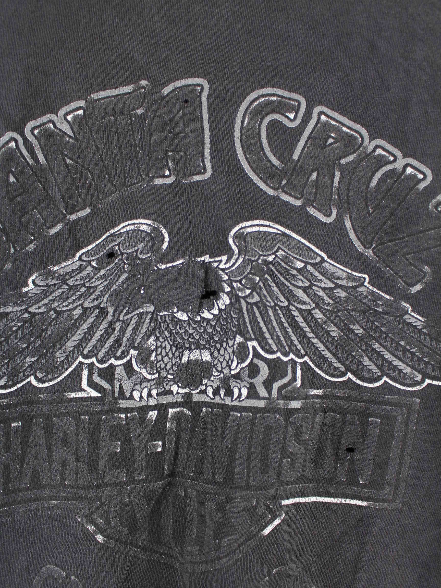Harley Davidson y2k Santa Cruz Print T-Shirt Schwarz XL (detail image 3)