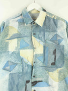 Vintage 90s Crazy Pattern Hemd Blau XL (detail image 1)