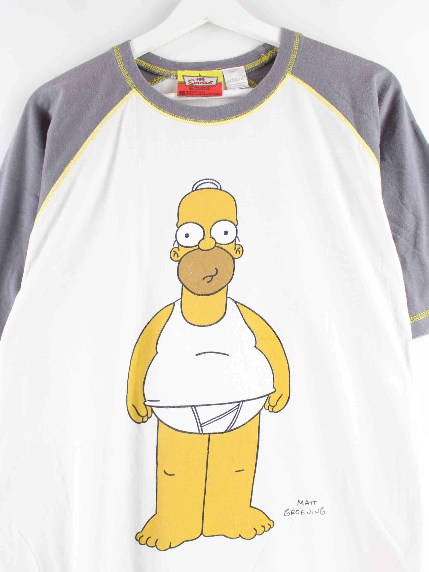 The Simpsons y2k Homer Print T-Shirt Weiß L (detail image 1)