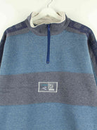 Vintage 90s Embroidered Half Zip Sweater Blau L (detail image 1)