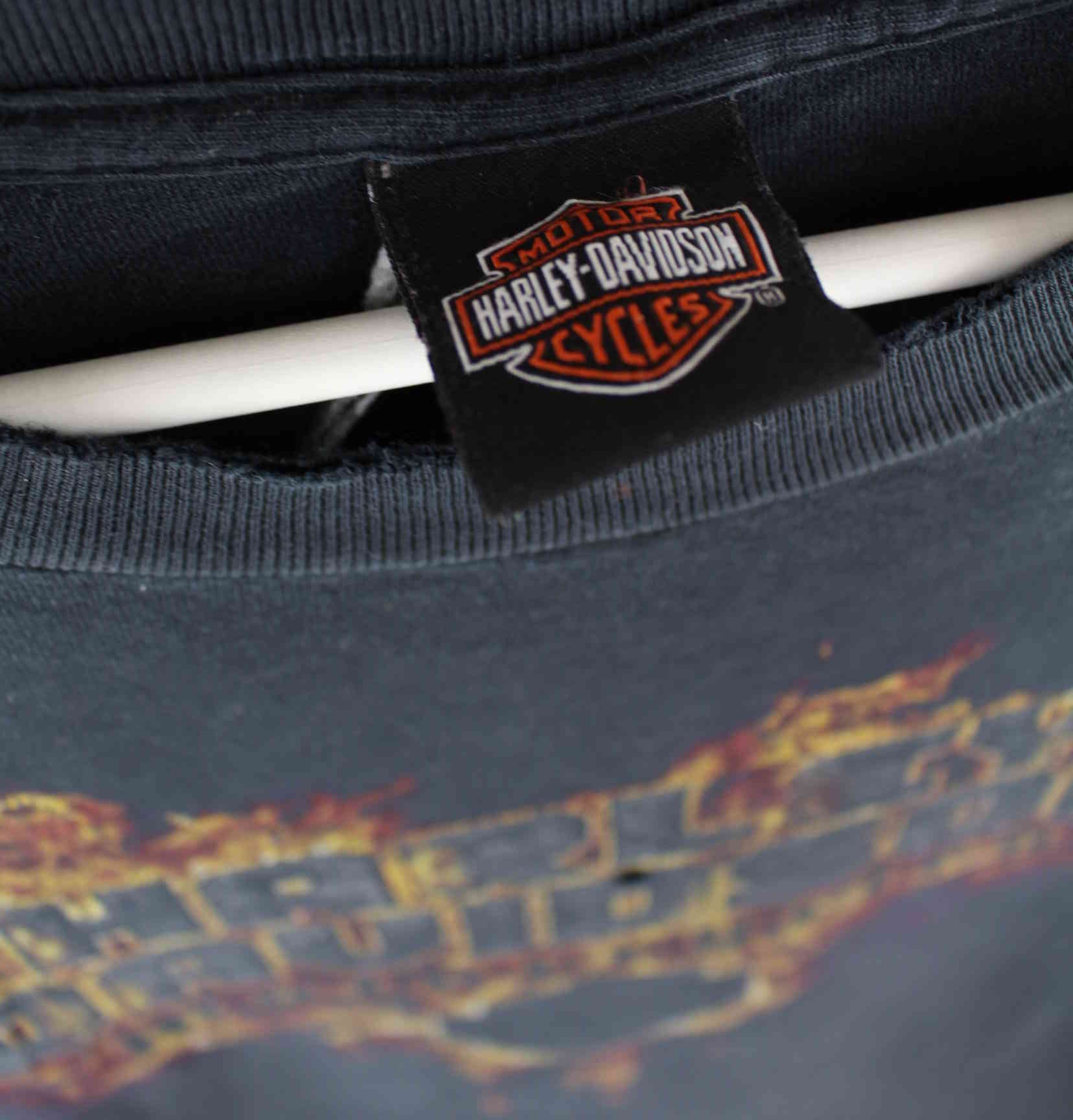 Harley Davidson y2k Print T-Shirt Schwarz XL (detail image 2)