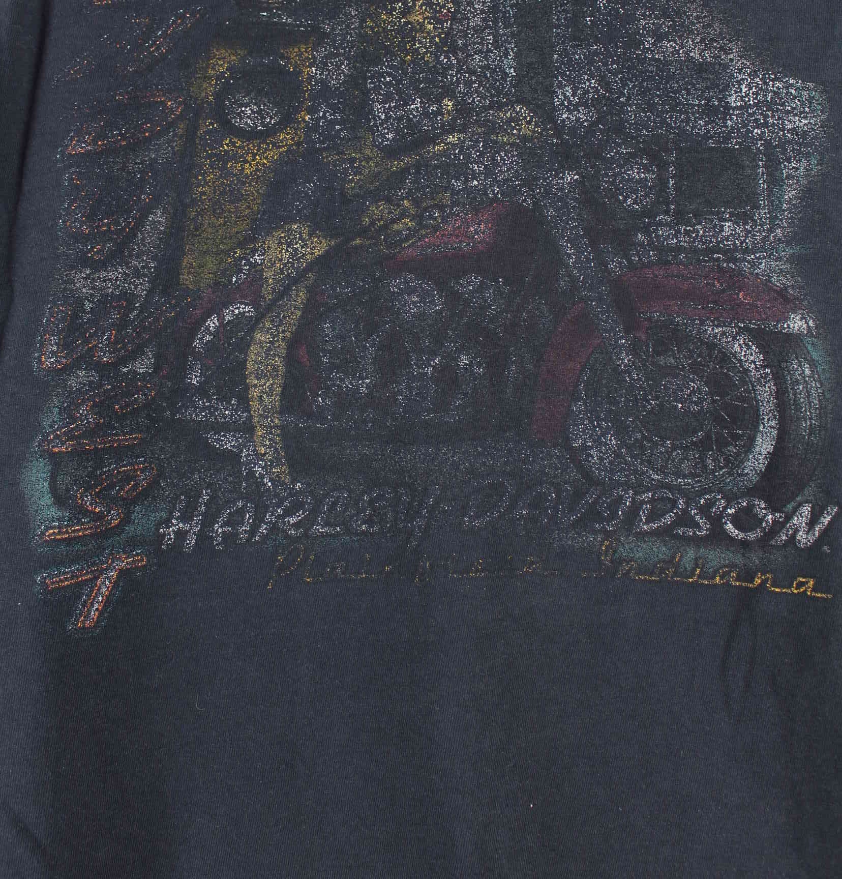 Harley Davidson y2k Print T-Shirt Schwarz XL (detail image 4)