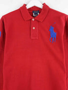 Ralph Lauren Damen Embroidered Langarm Polo Rot S (detail image 1)