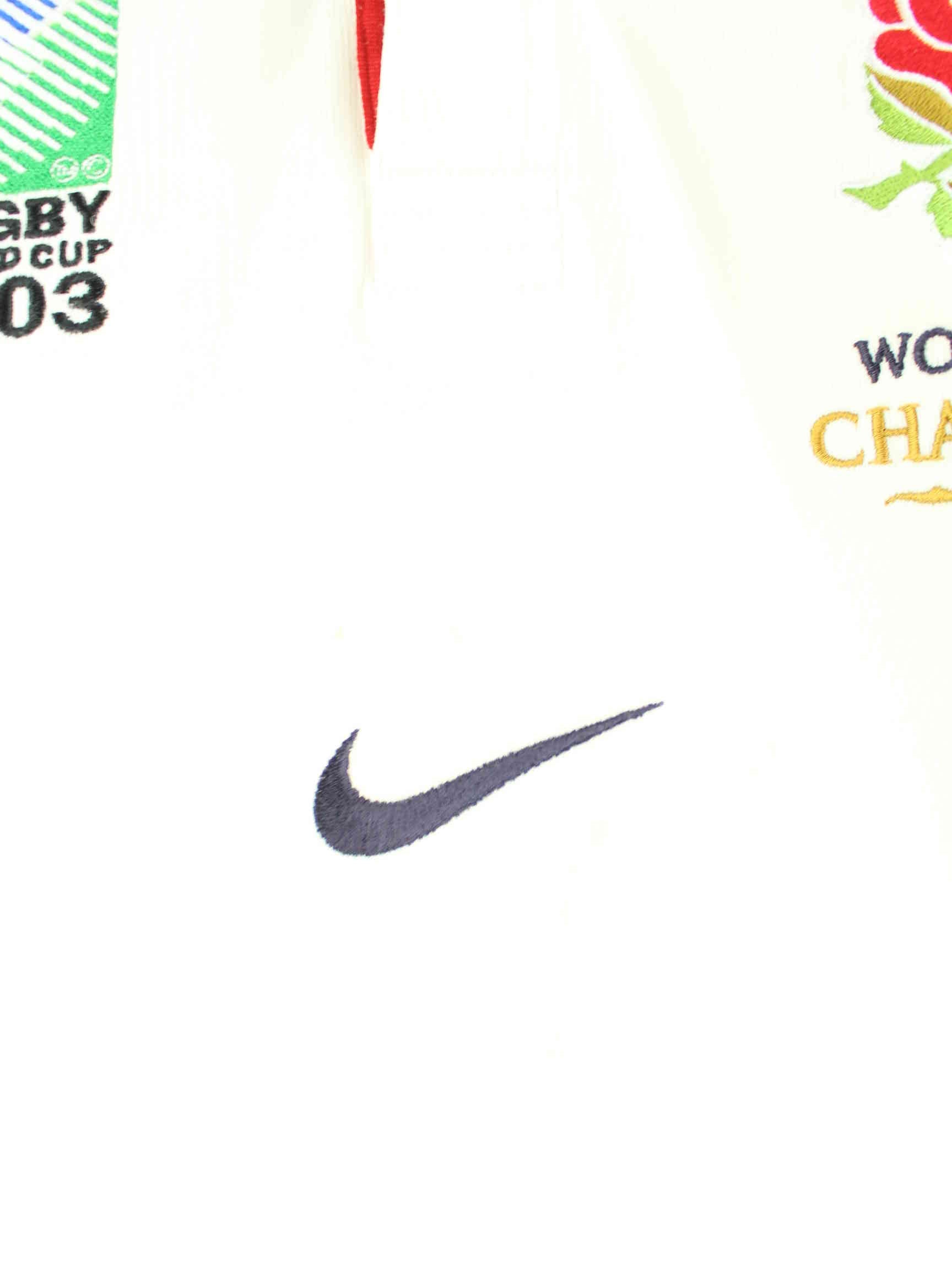 Nike 2003 Vintage Rugby Embroidered Polo Weiß L (detail image 3)