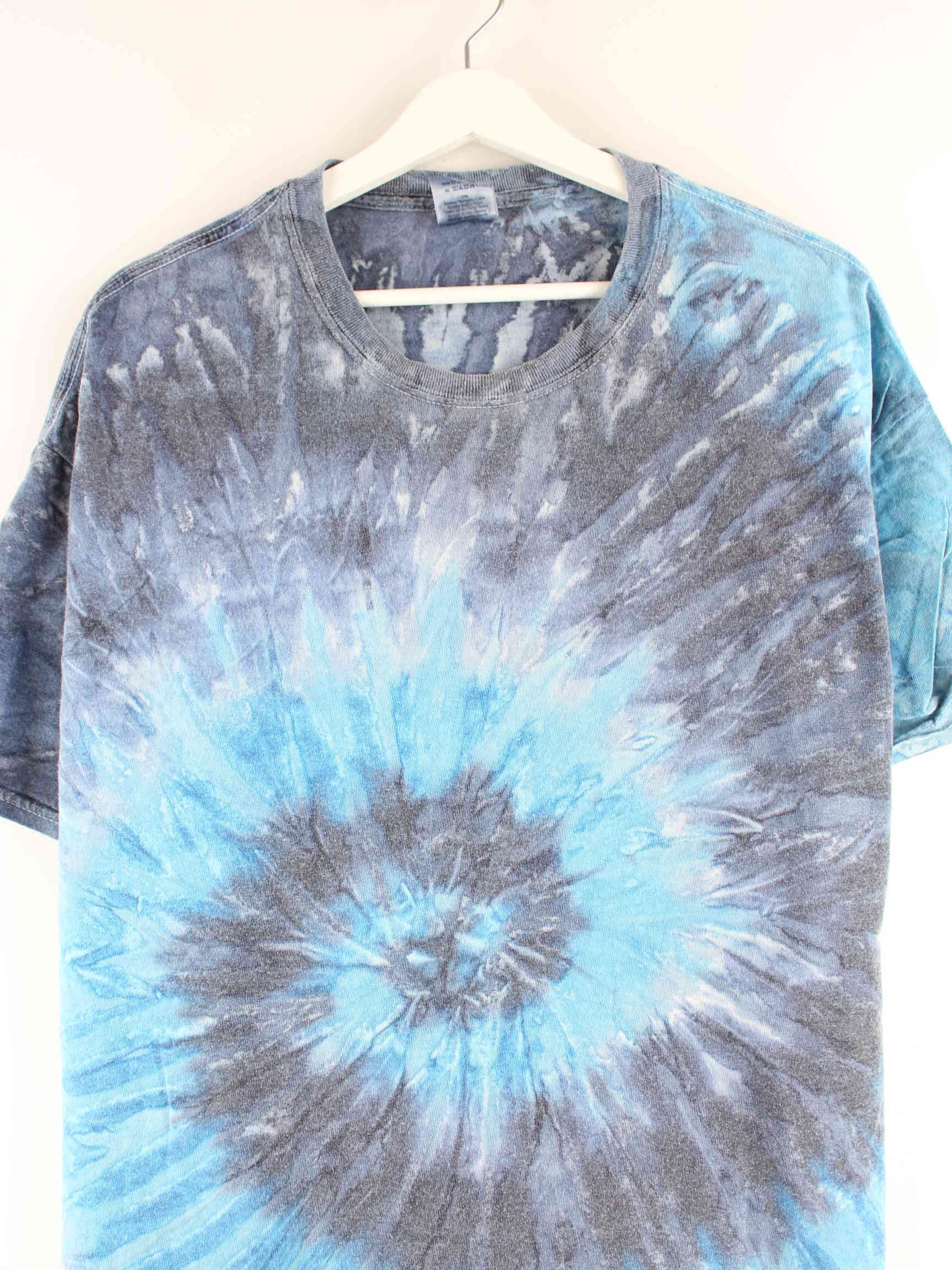 Vintage y2k Tie Dye T-Shirt Blau XL (detail image 1)