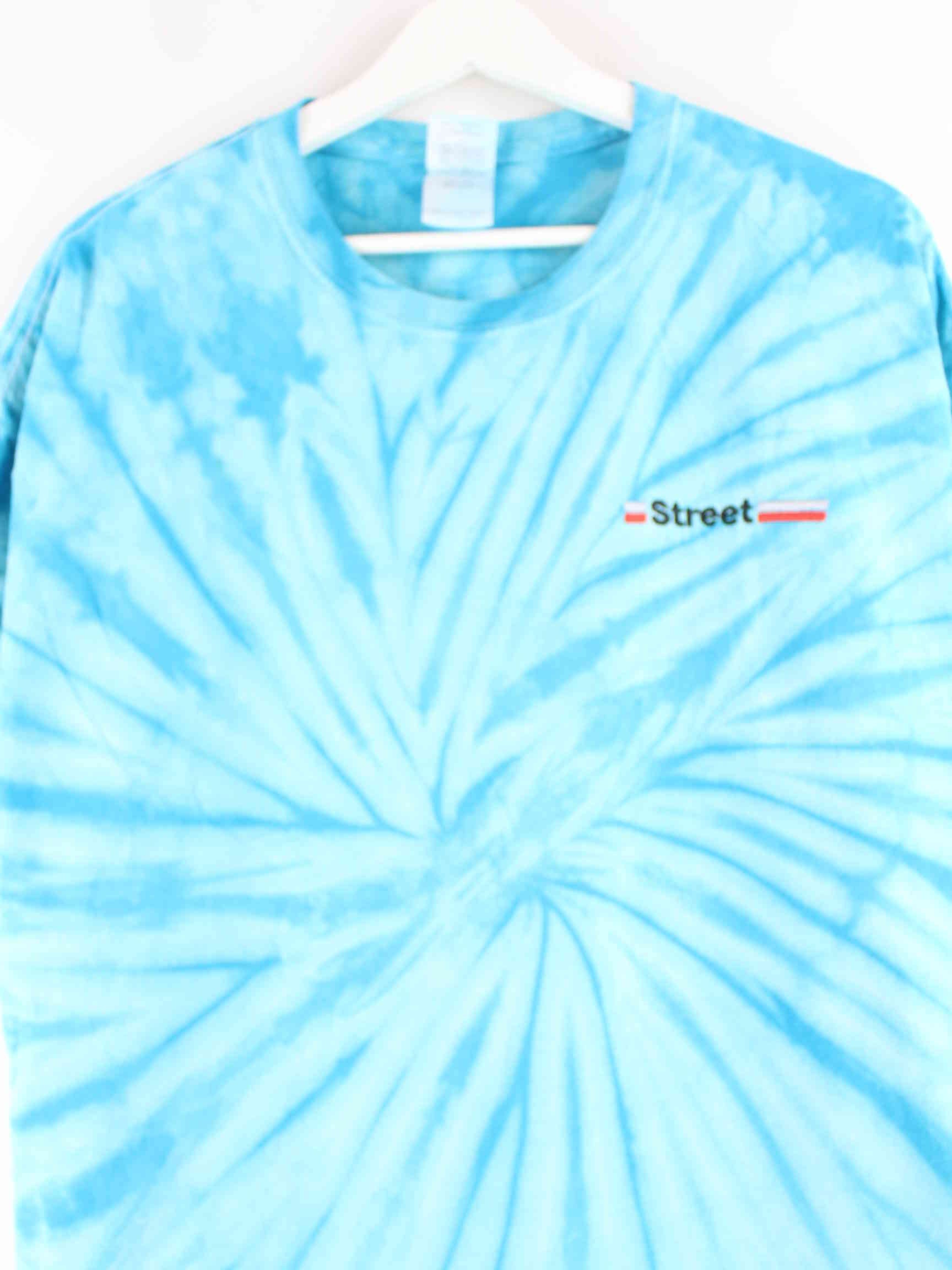 Gildan Street Embroidered Tie Dye T-Shirt Blau XL (detail image 1)