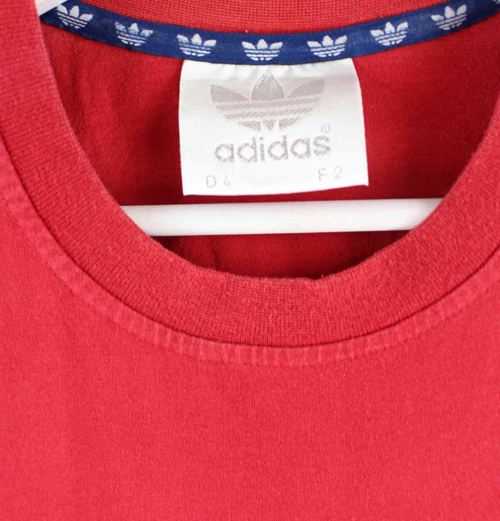 Adidas 80s Vintage Trefoil Print T-Shirt Rot M (detail image 2)