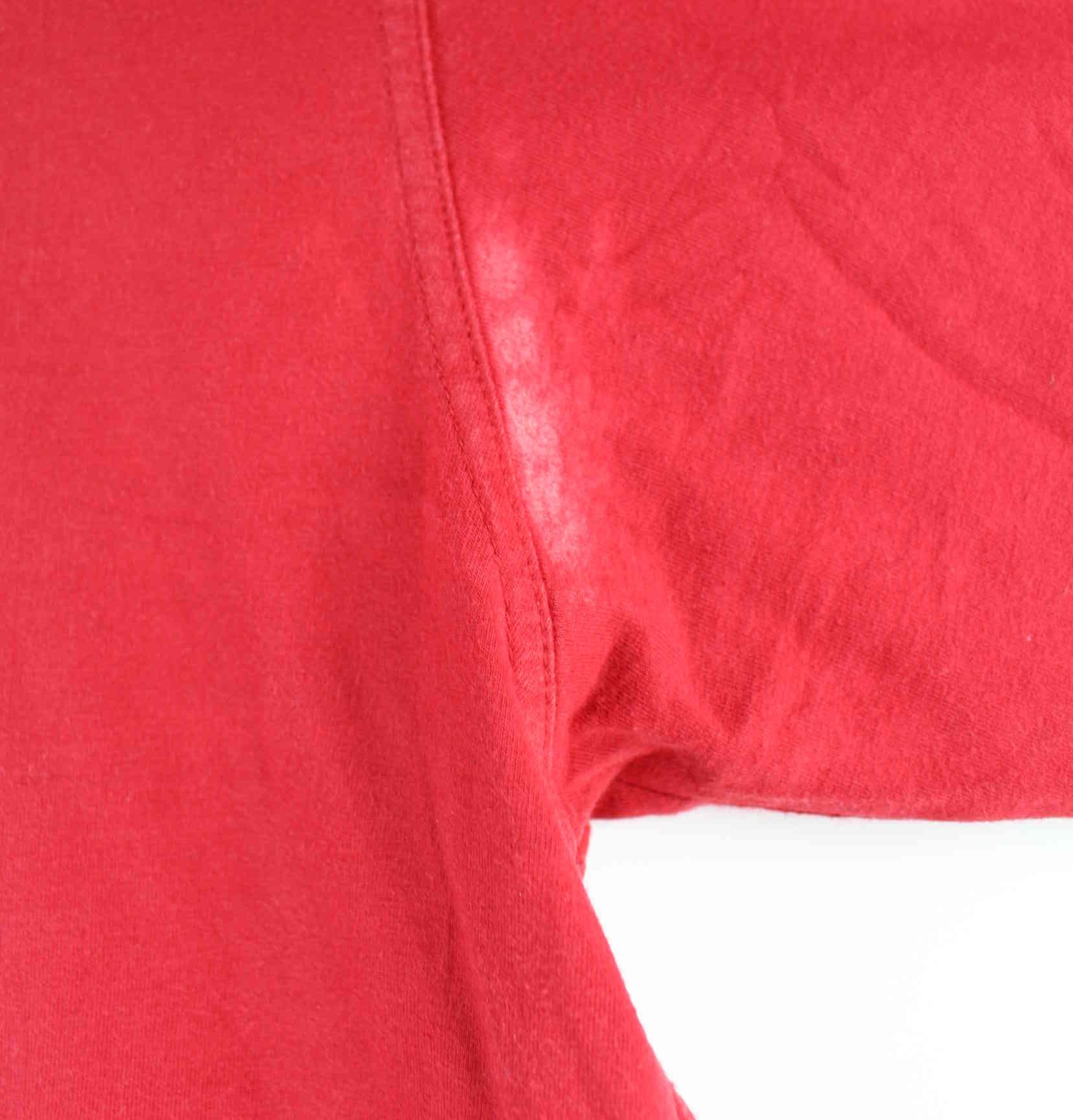 Adidas 80s Vintage Trefoil Print T-Shirt Rot M (detail image 3)