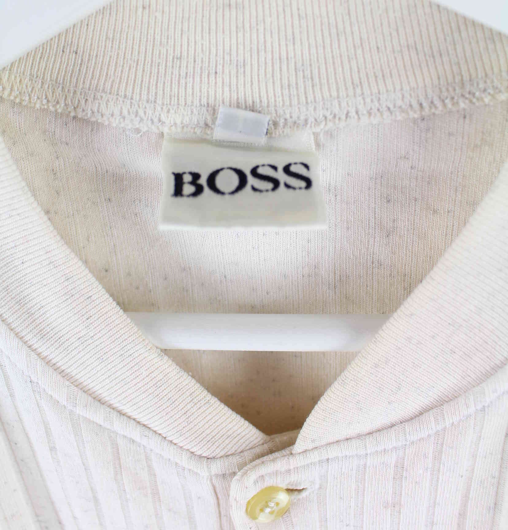Hugo Boss 90s Vintage T-Shirt Beige L (detail image 3)