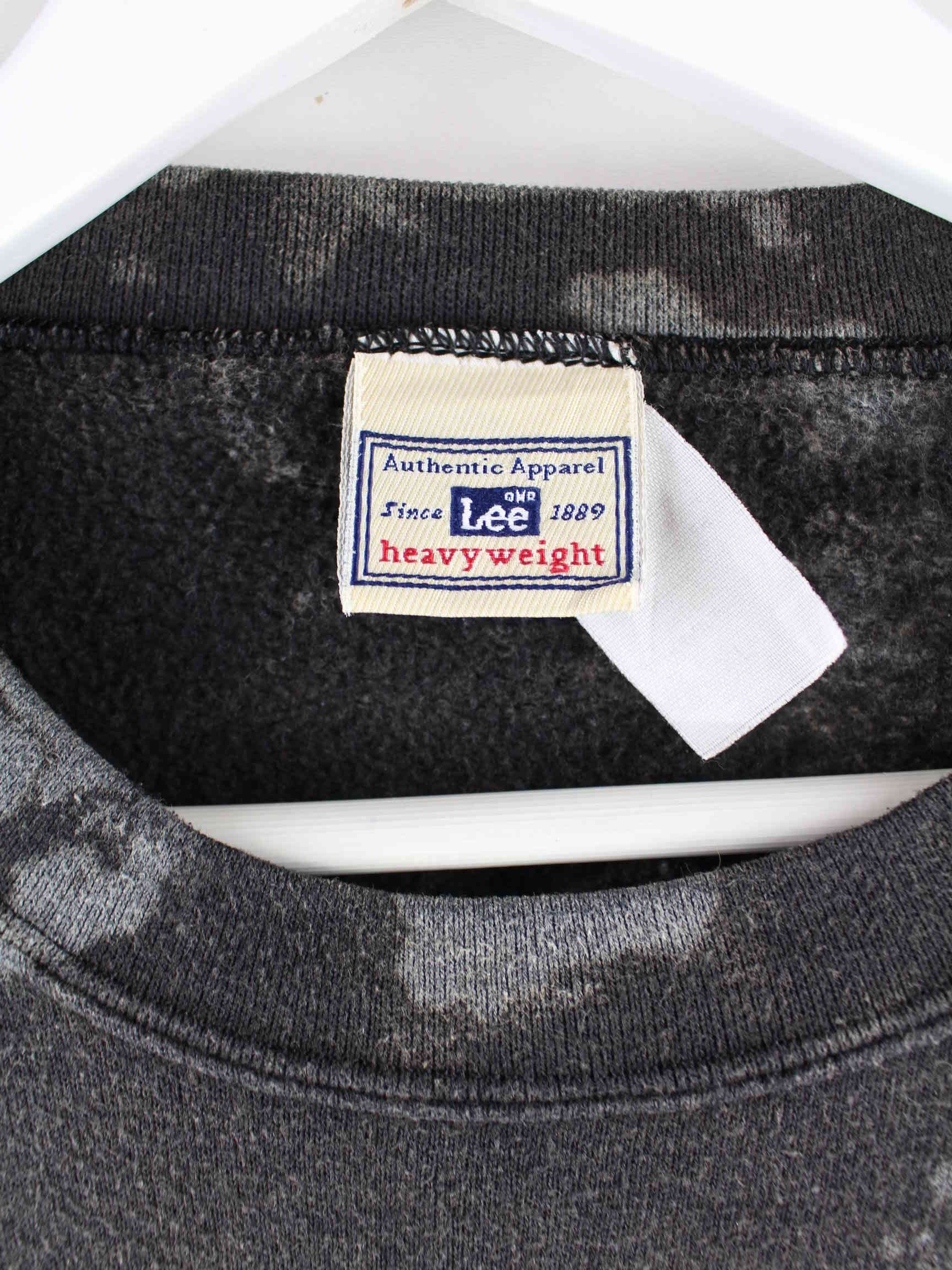 Lee 90s Vintage Heavyweight Embroidered Tie Dye Sweater Grau XL