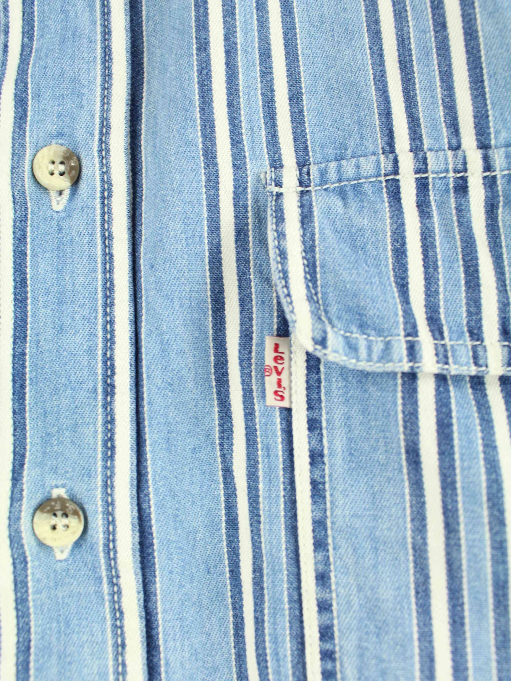 Levi's 00s Striped Hemd Blau L (detail image 5)